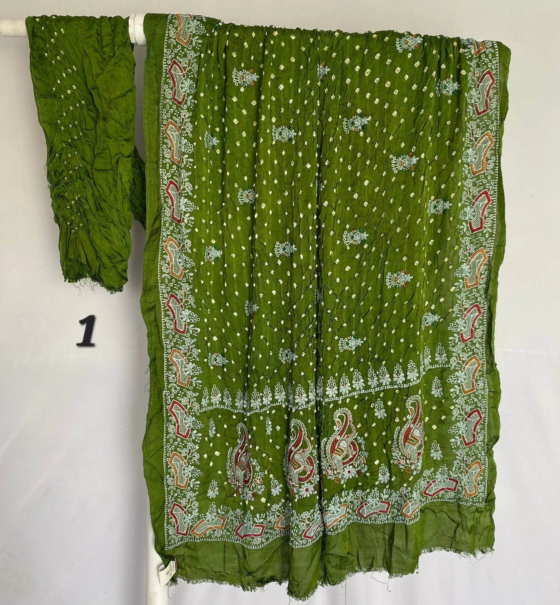 Lakhanavi+Bandhej Modal Silk Saree RAKHIYO