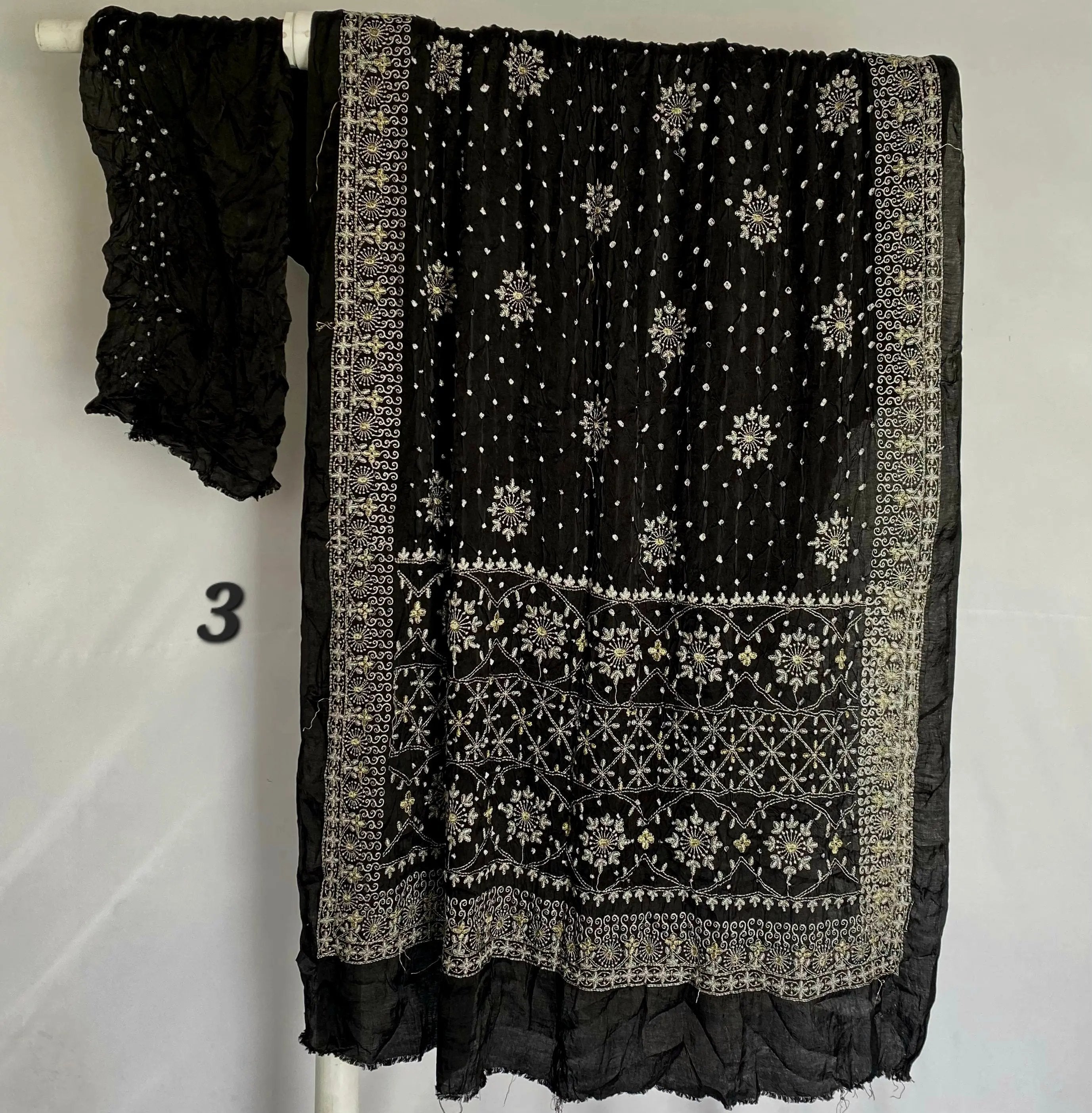 Lakhanavi+Bandhej Modal Silk Saree RAKHIYO