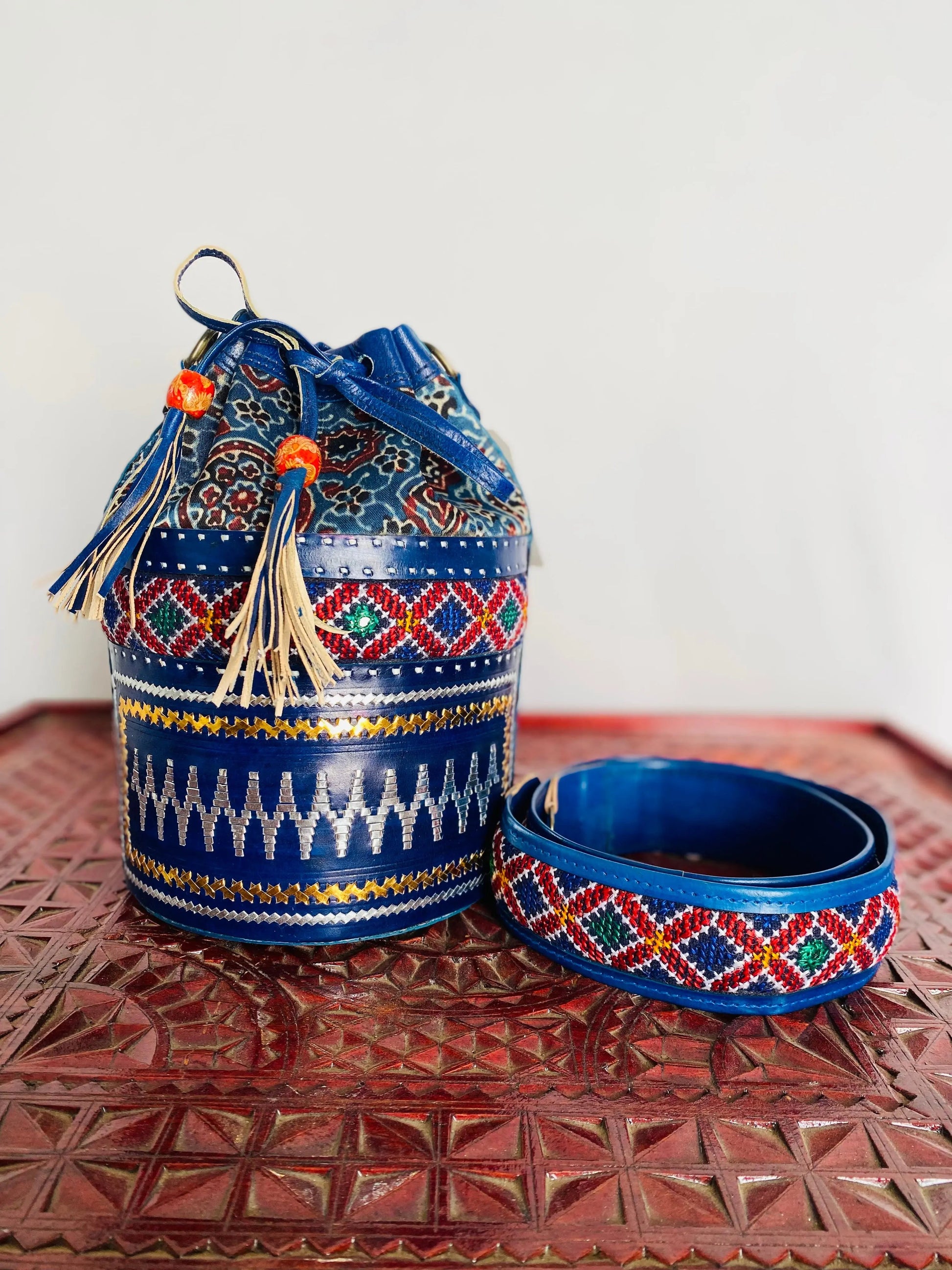 Blue Ajarakh Jat - The Potli Bag RAKHIYO