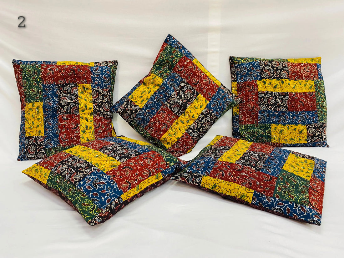 Ajarakh Patchwork Cushion Cover RAKHIYO