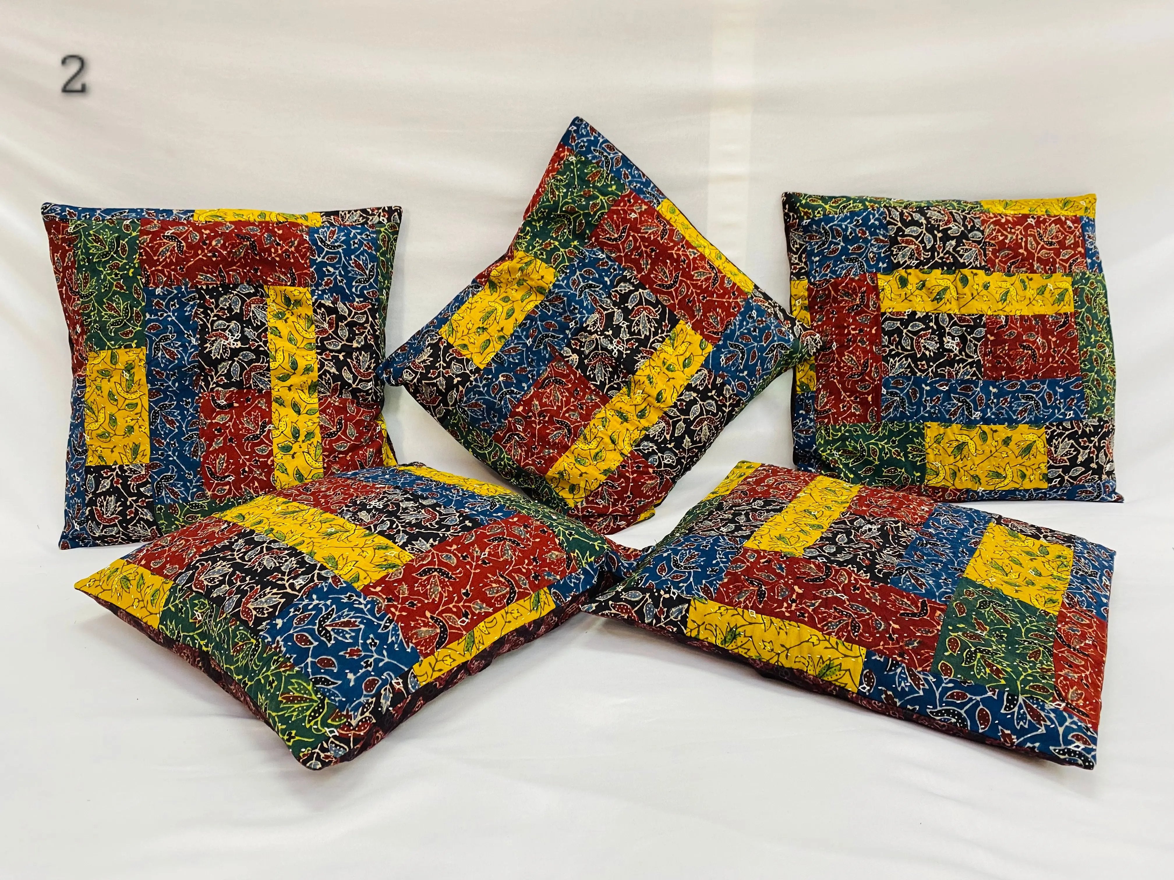 Ajarakh Patchwork Cushion Cover RAKHIYO