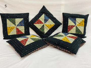 Ajarakh Patchwork Cushion Cover RAKHIYO