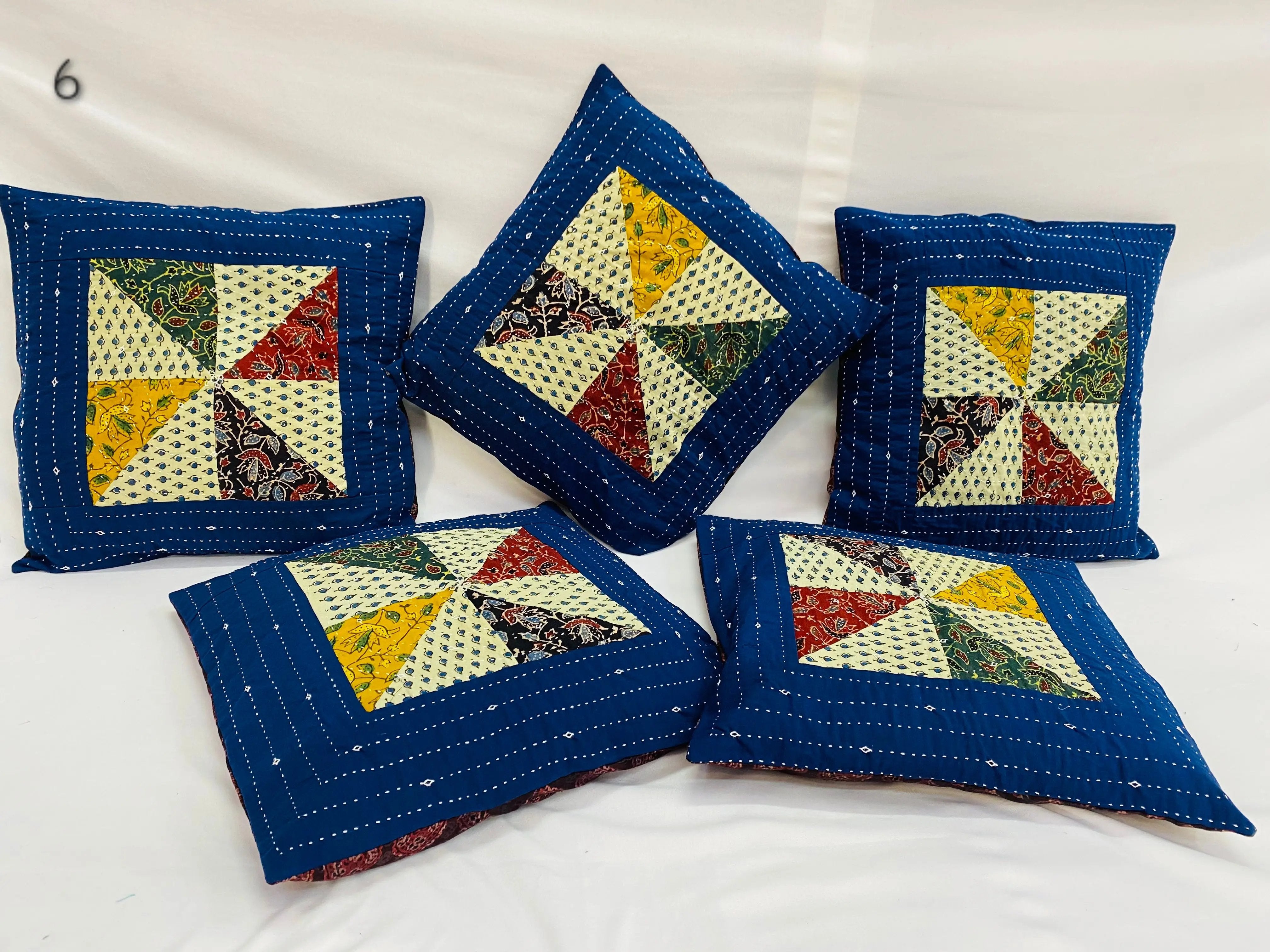 Ajarakh Patchwork Cushion Cover RAKHIYO