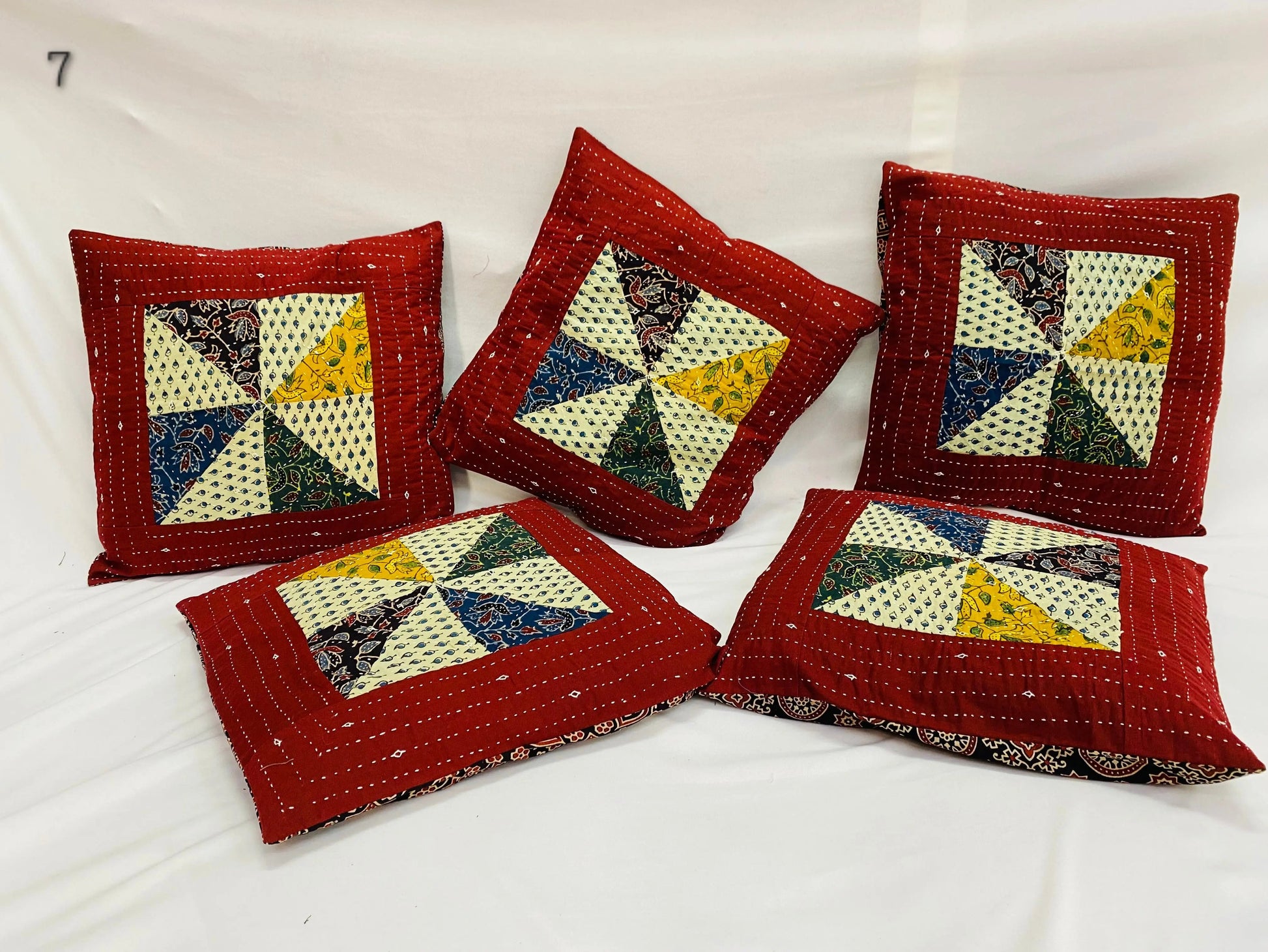 Ajarakh Patchwork Cushion Cover RAKHIYO
