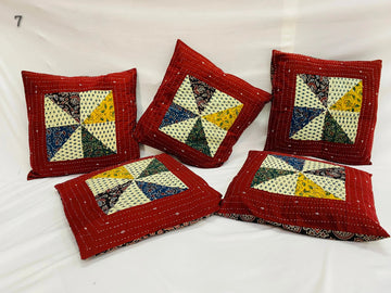 Ajarakh Patchwork Cushion Cover RAKHIYO