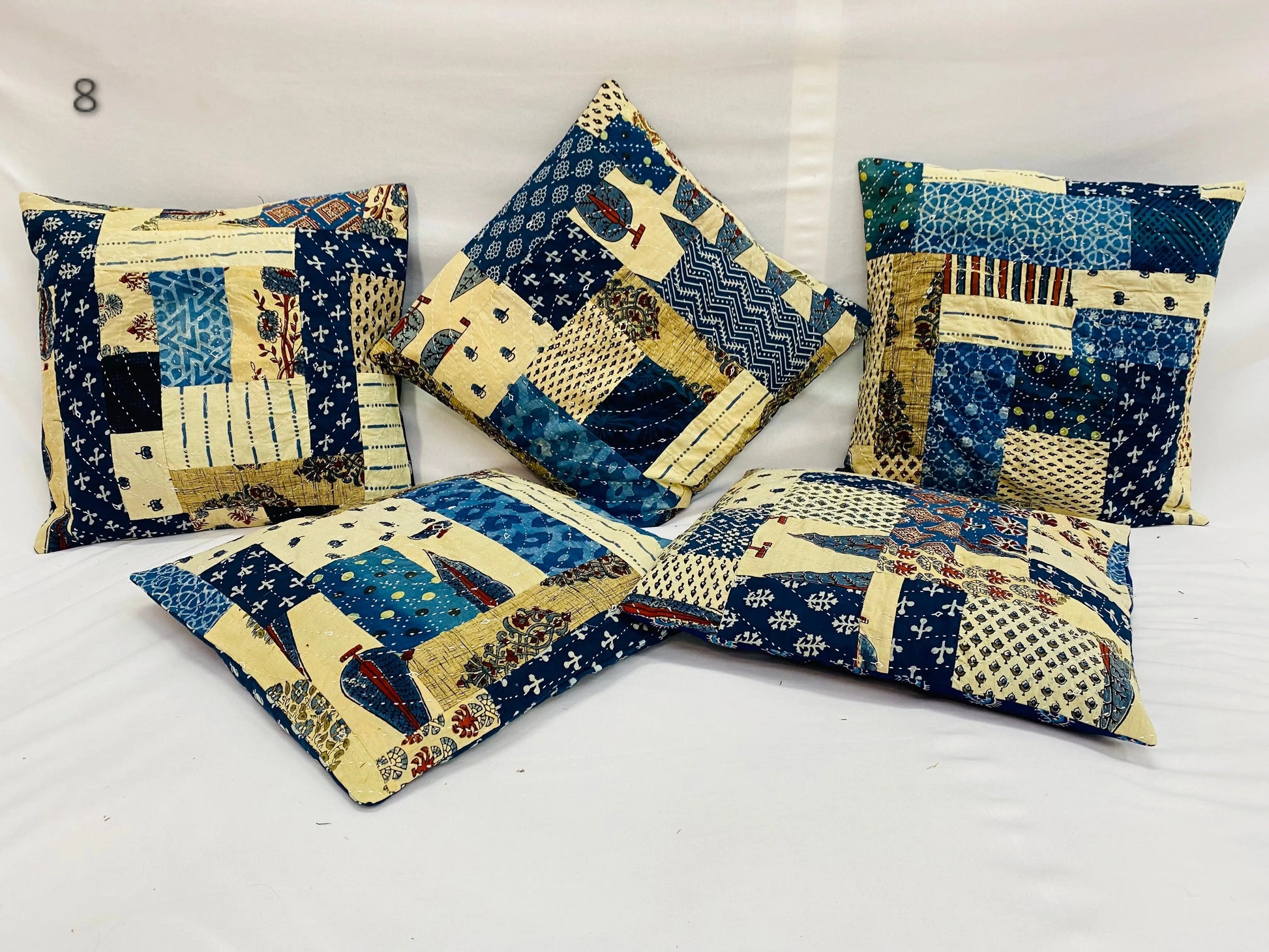 Ajarakh Patchwork Cushion Cover RAKHIYO