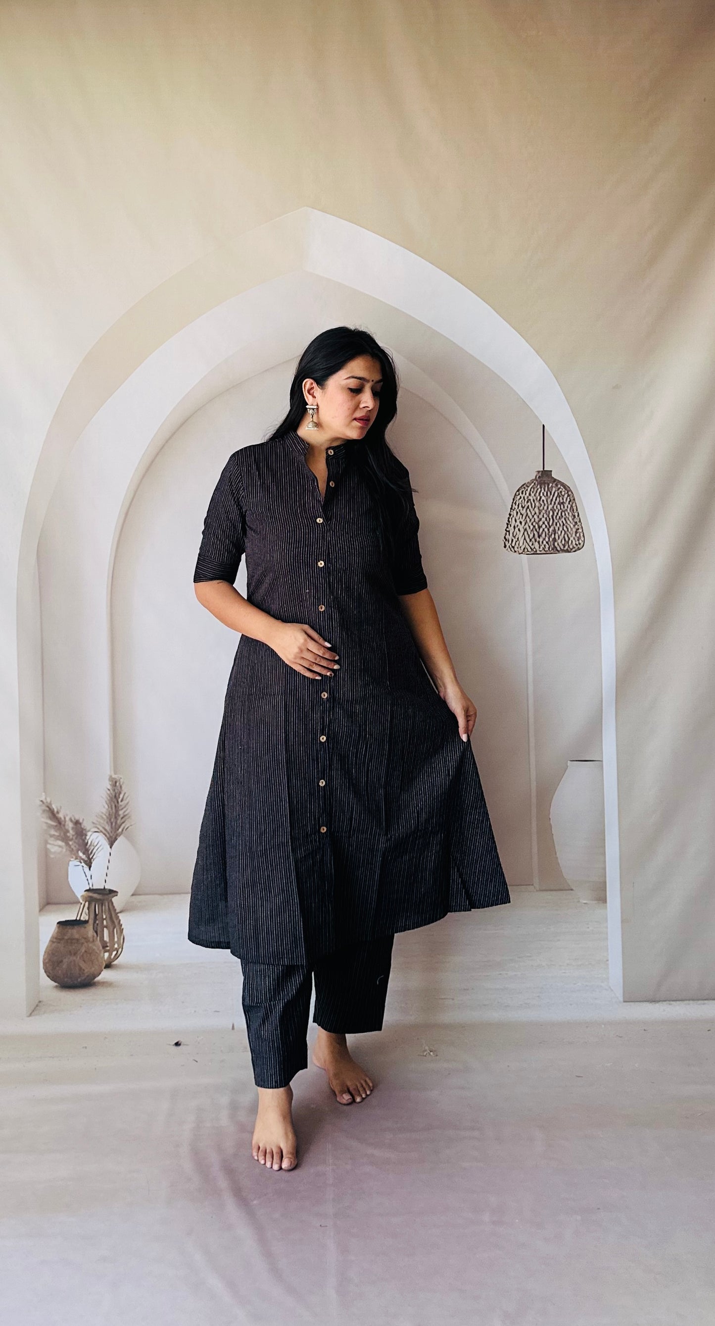 Cotton Kantha A-line Co-ord Set