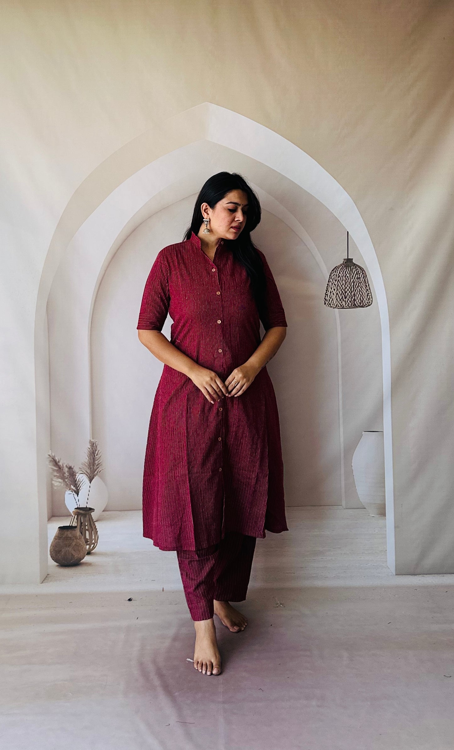 Cotton Kantha A-line Co-ord Set