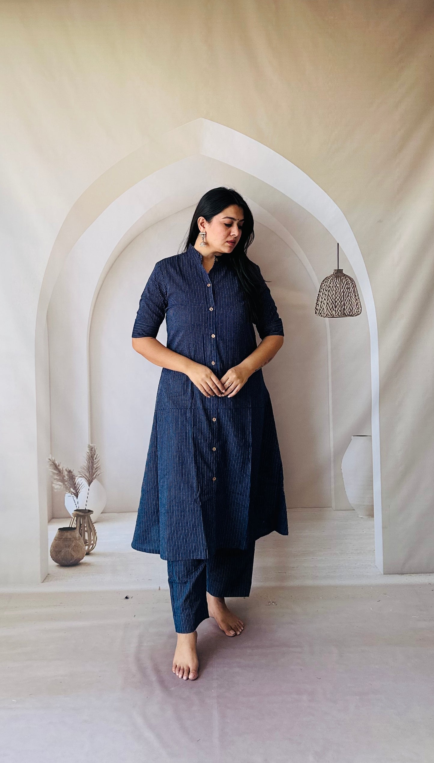Cotton Kantha A-line Co-ord Set