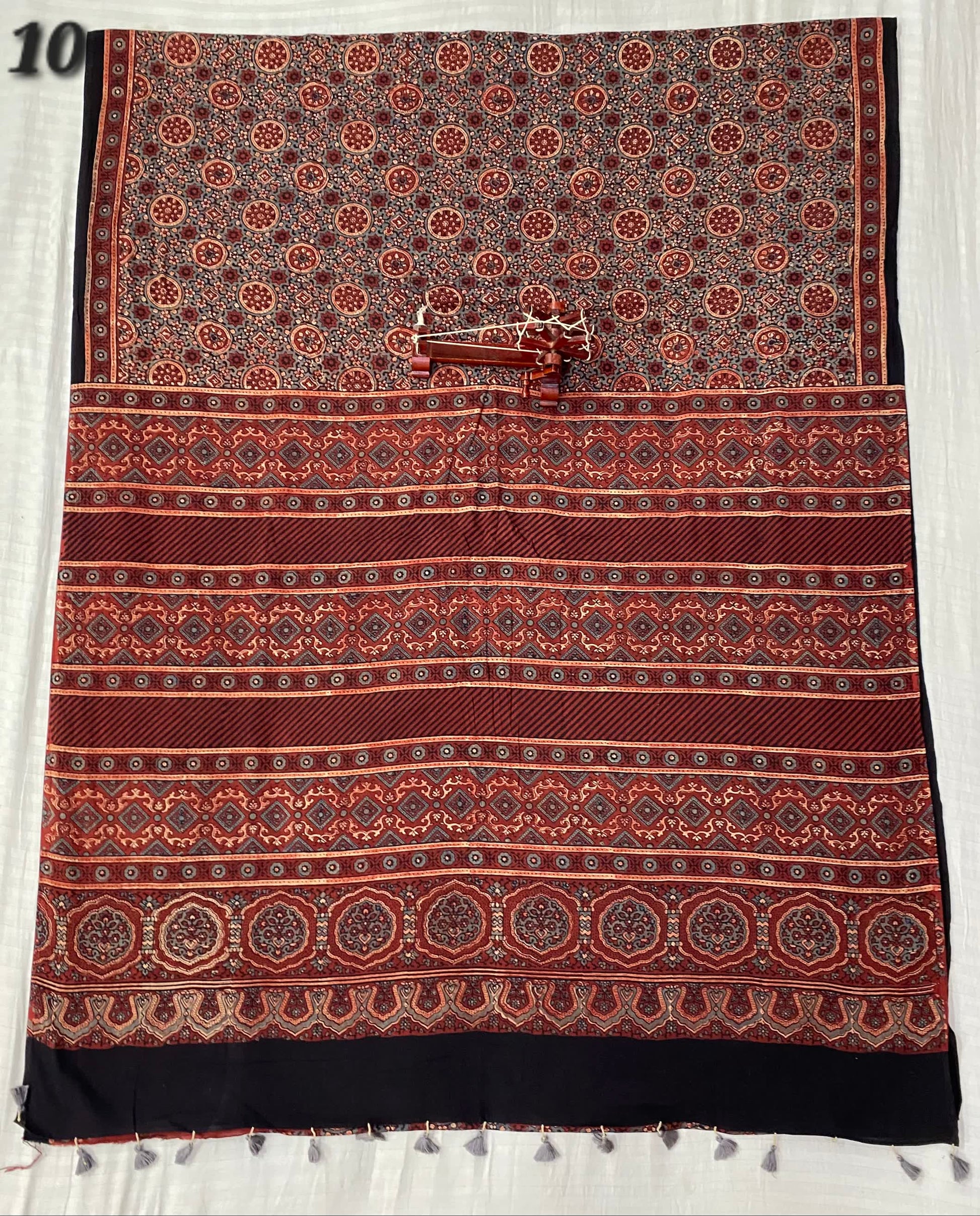 Mal Cotton Ajarakh Natural Dyed Saree RAKHIYO