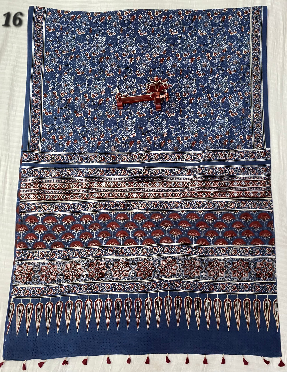 Mal Cotton Ajarakh Natural Dyed Saree RAKHIYO