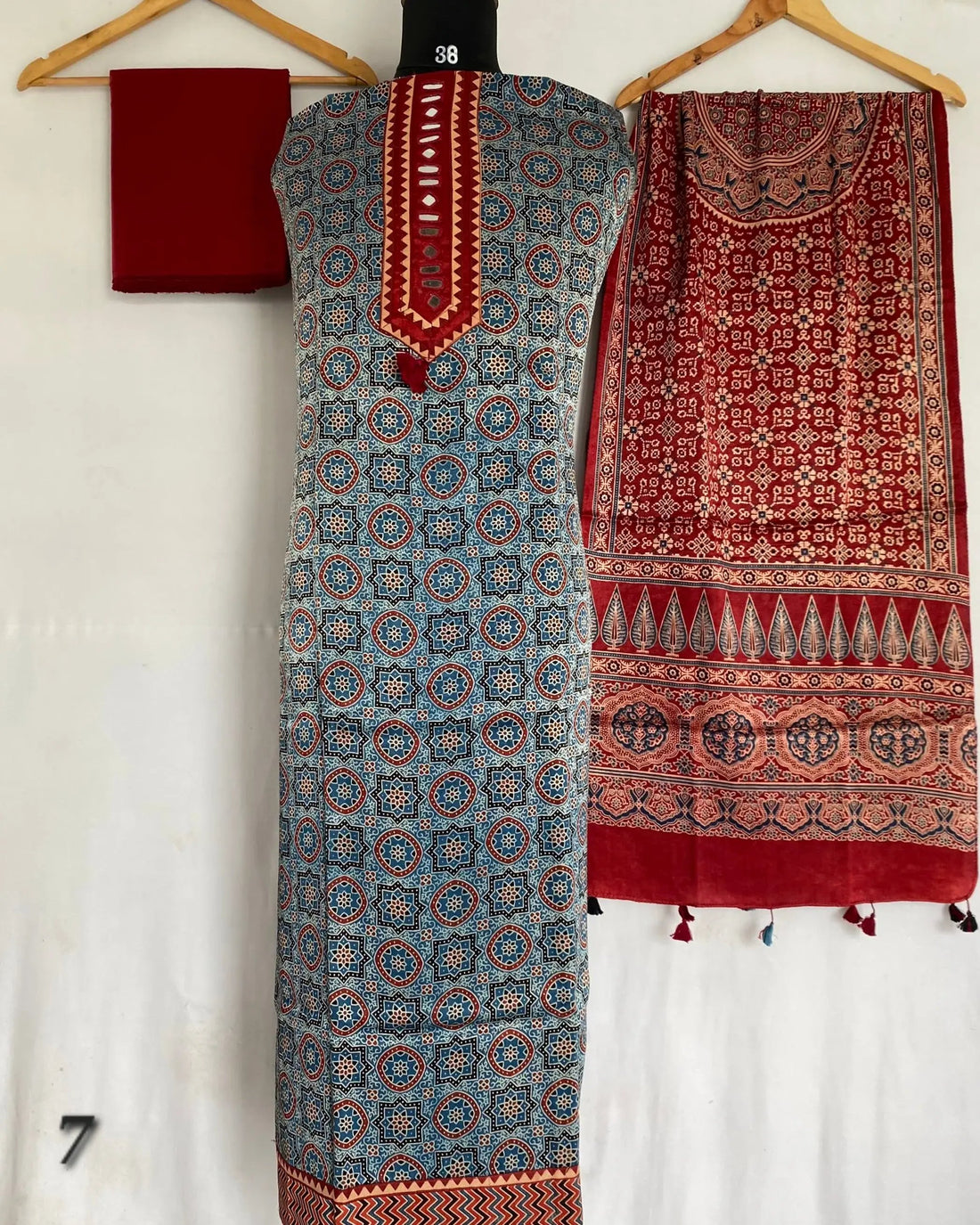 Ajarakh Mashroo Mirror Suit Material RAKHIYO