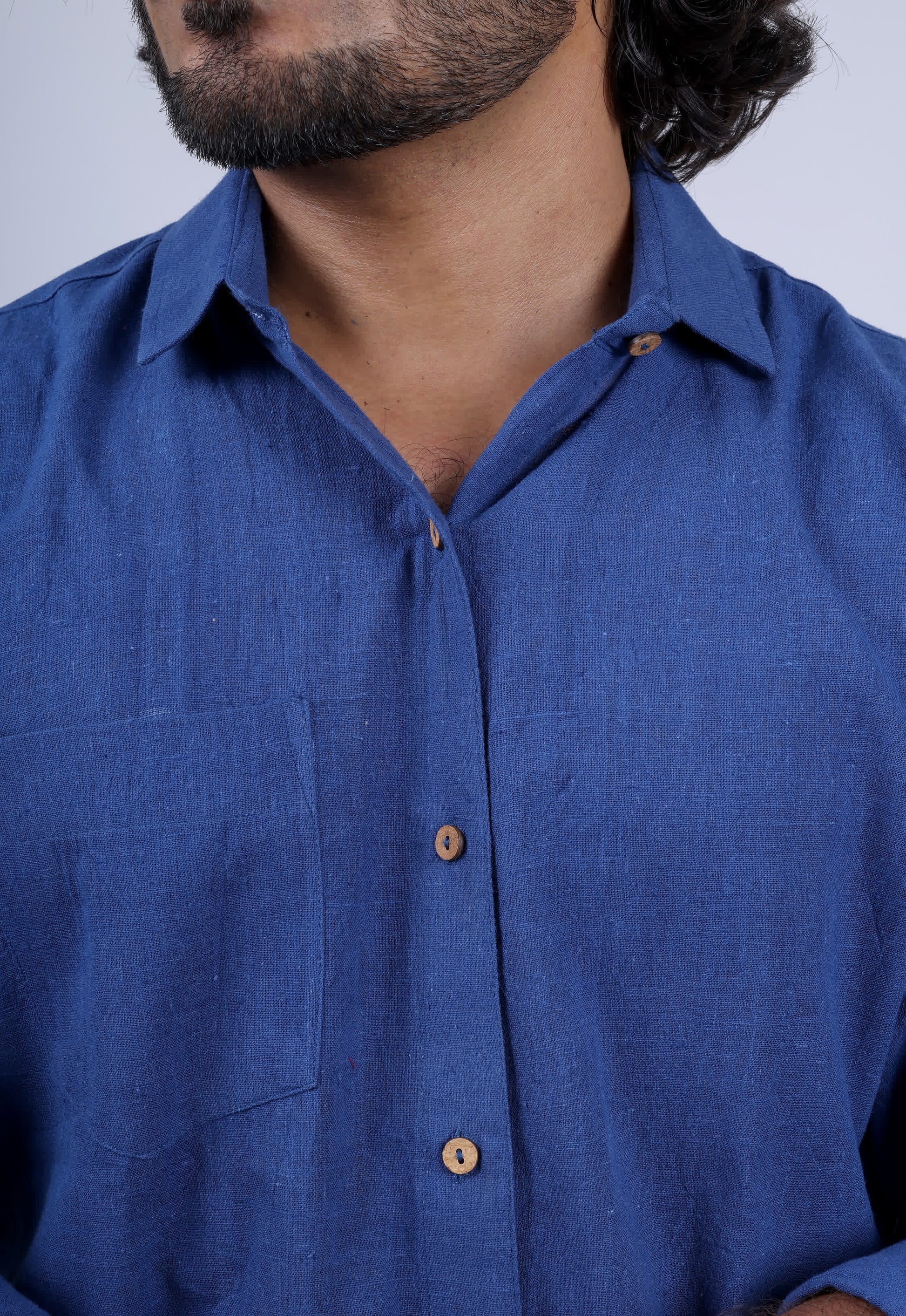 Kala Cotton Indigo Full Sleeves Shirt RAKHIYO