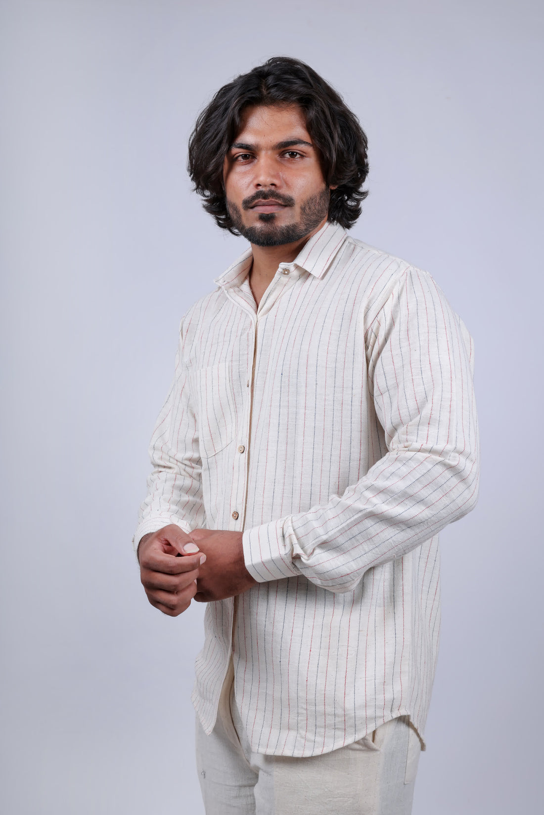 Kala Cotton Multi Color Lining Full Sleeves Shirt RAKHIYO