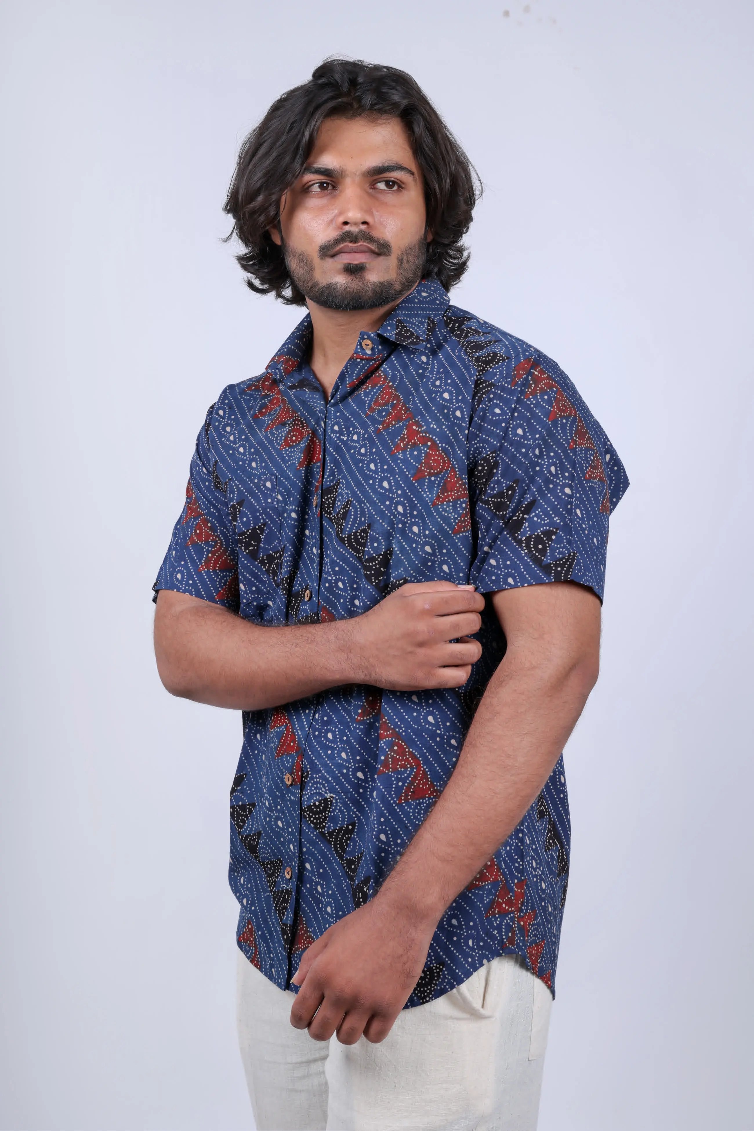Ajarakh Natural Dyed Shirt RAKHIYO