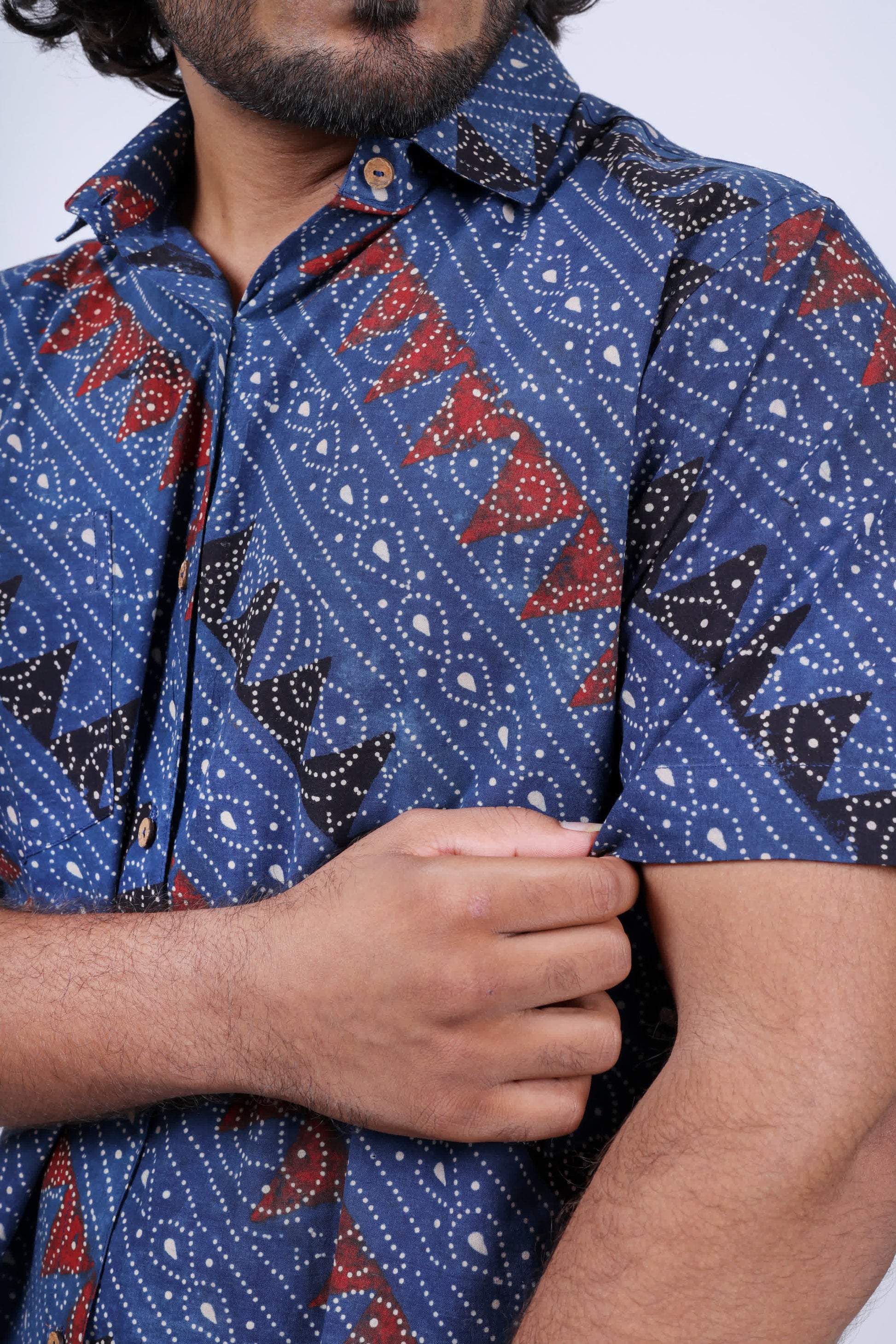 Ajarakh Natural Dyed Shirt RAKHIYO