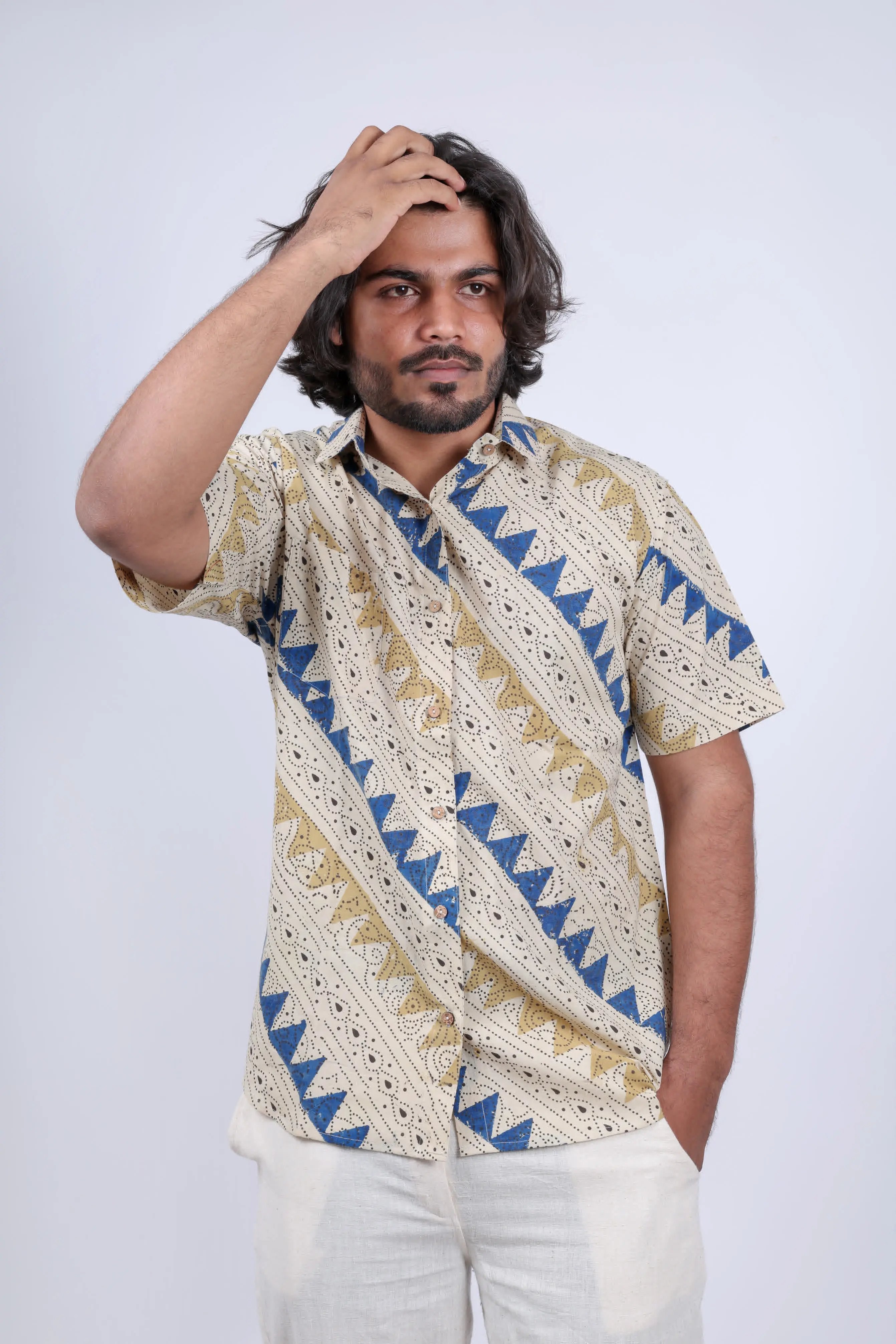 Ajarakh Natural Dyed Shirt RAKHIYO