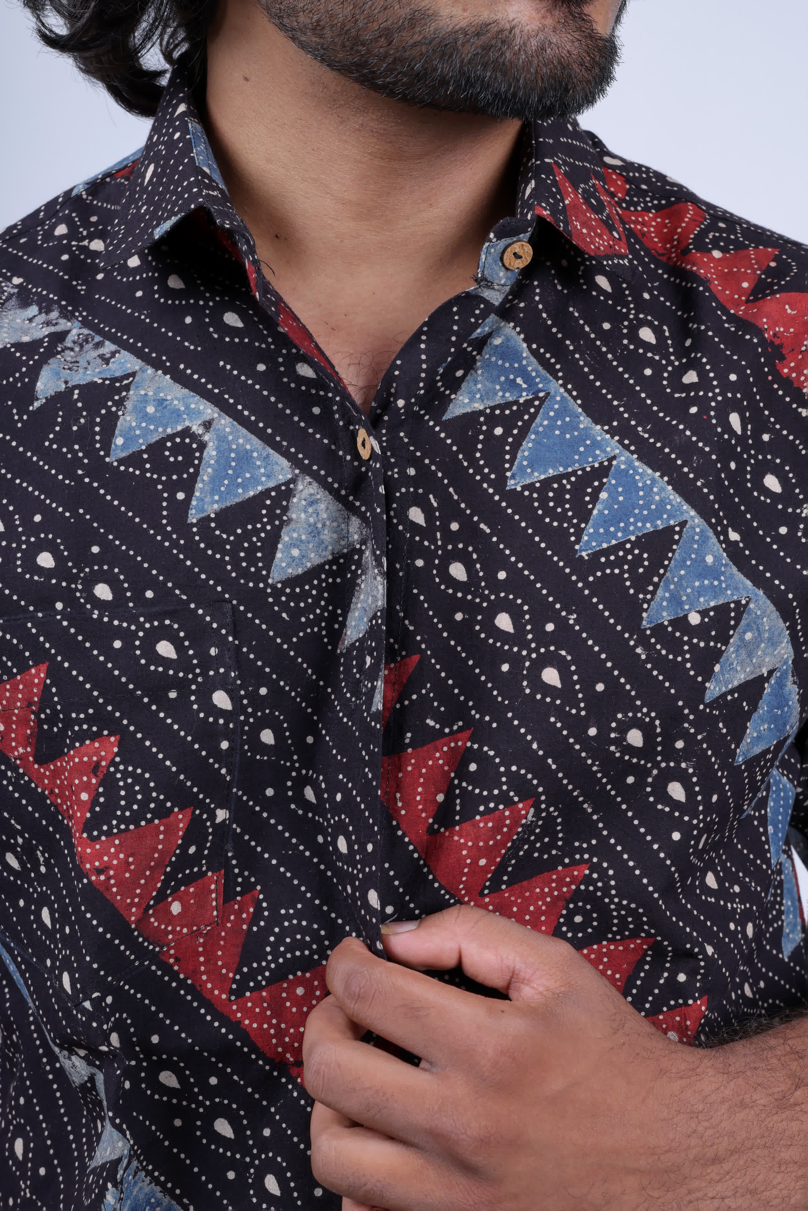 Ajarakh Natural Dyed Shirt RAKHIYO