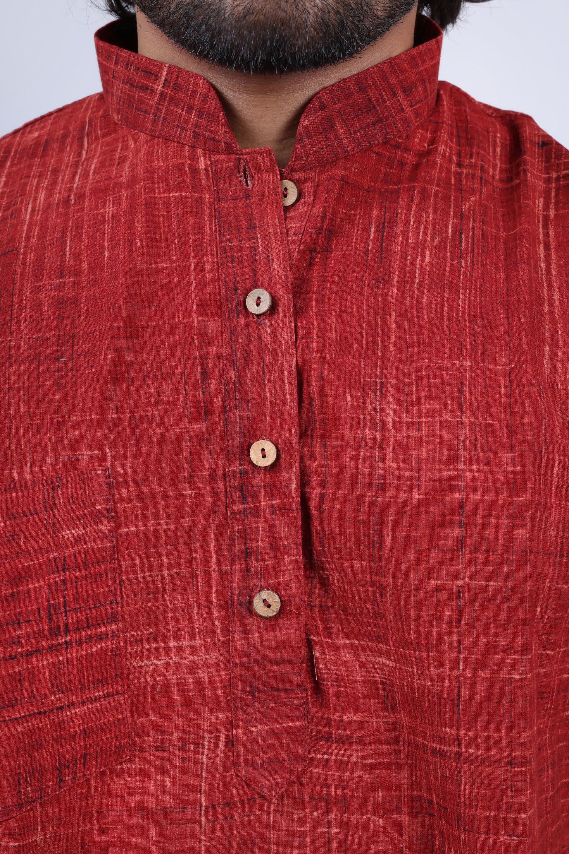 Cotton Brush Print Half Sleeves Short Kurta RAKHIYO