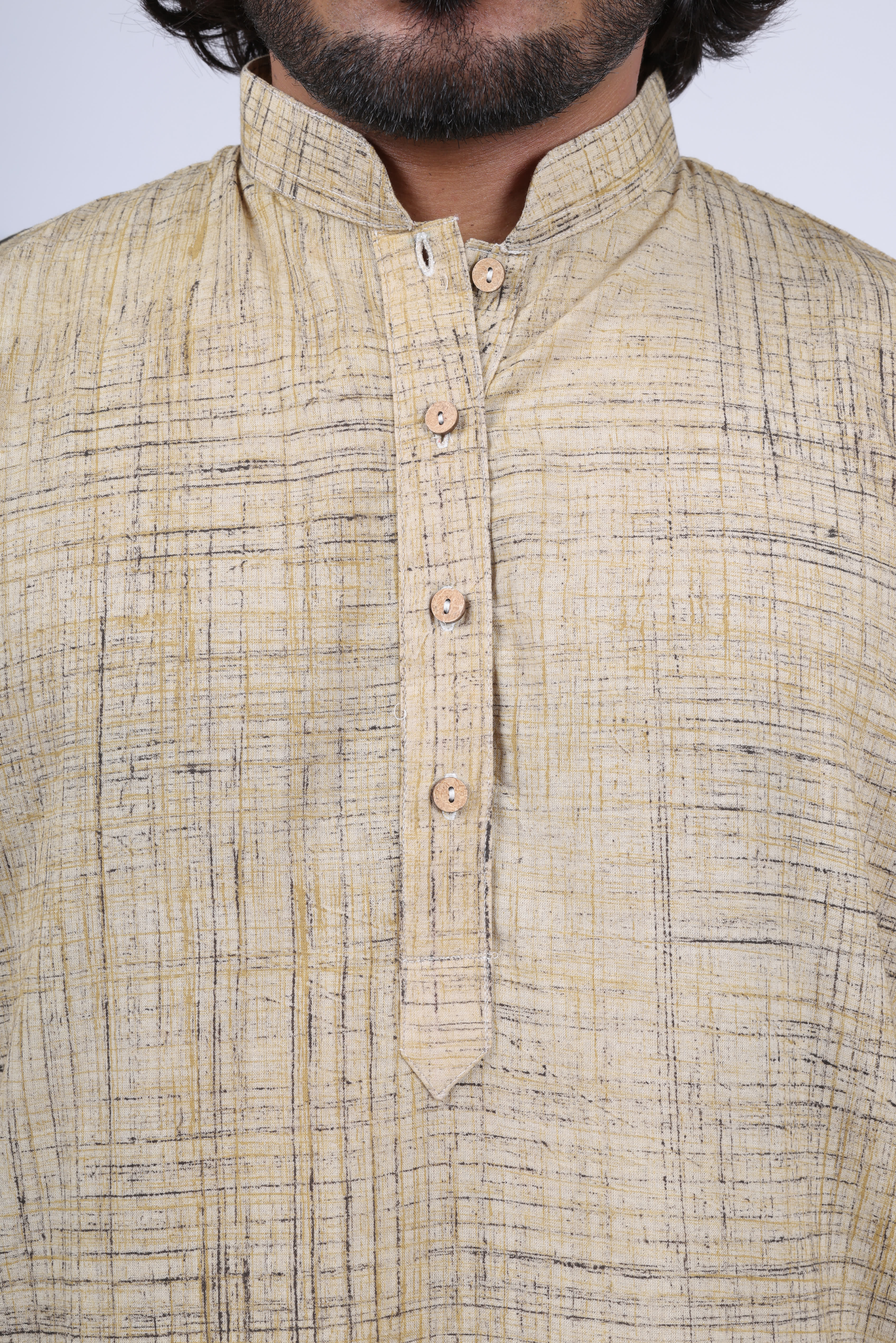 Cotton Brush Print Full Sleeves Long Kurta RAKHIYO