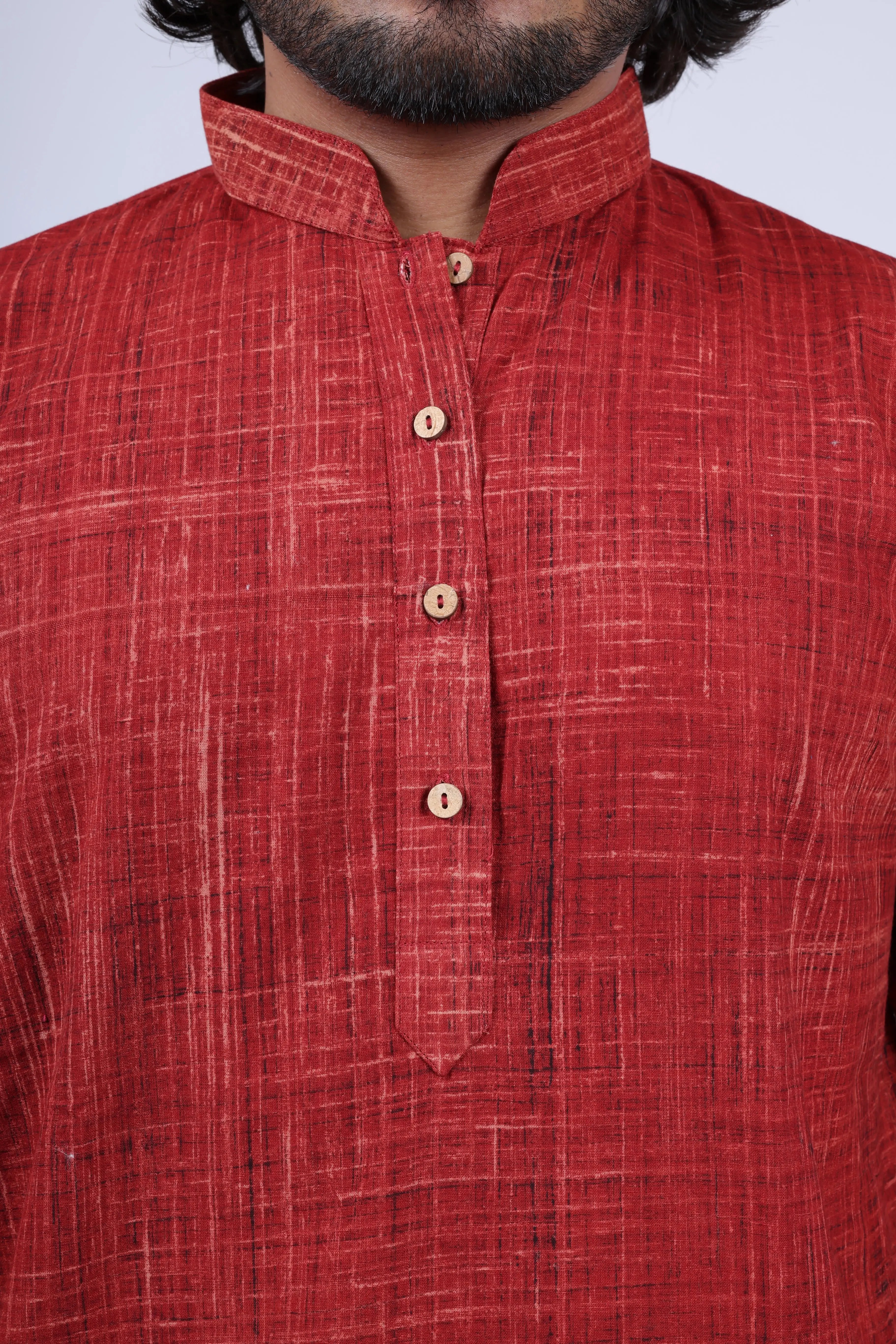 Cotton Brush Print Full Sleeves Long Kurta RAKHIYO