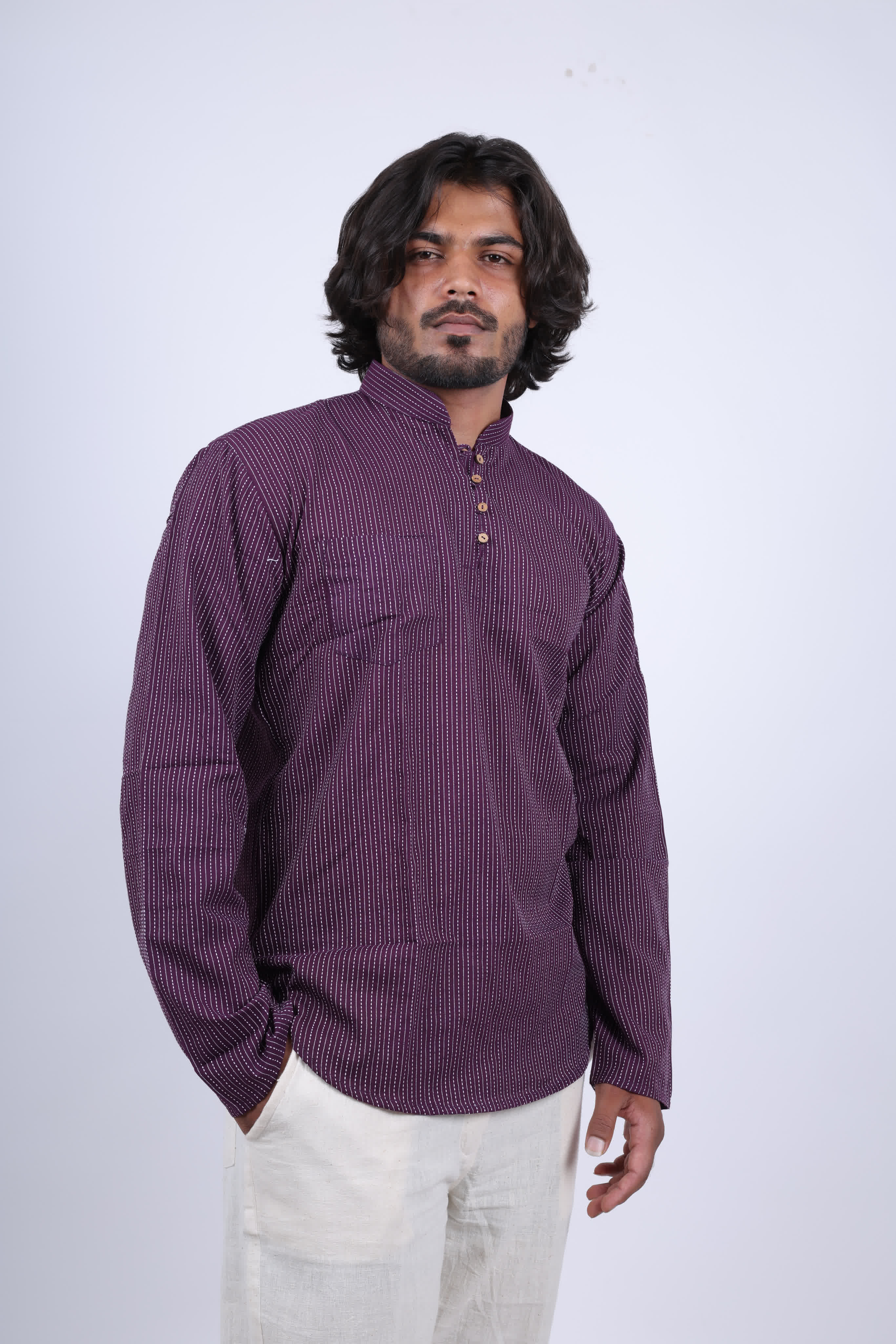Cotton Kantha Short Full Sleeves Kurta RAKHIYO