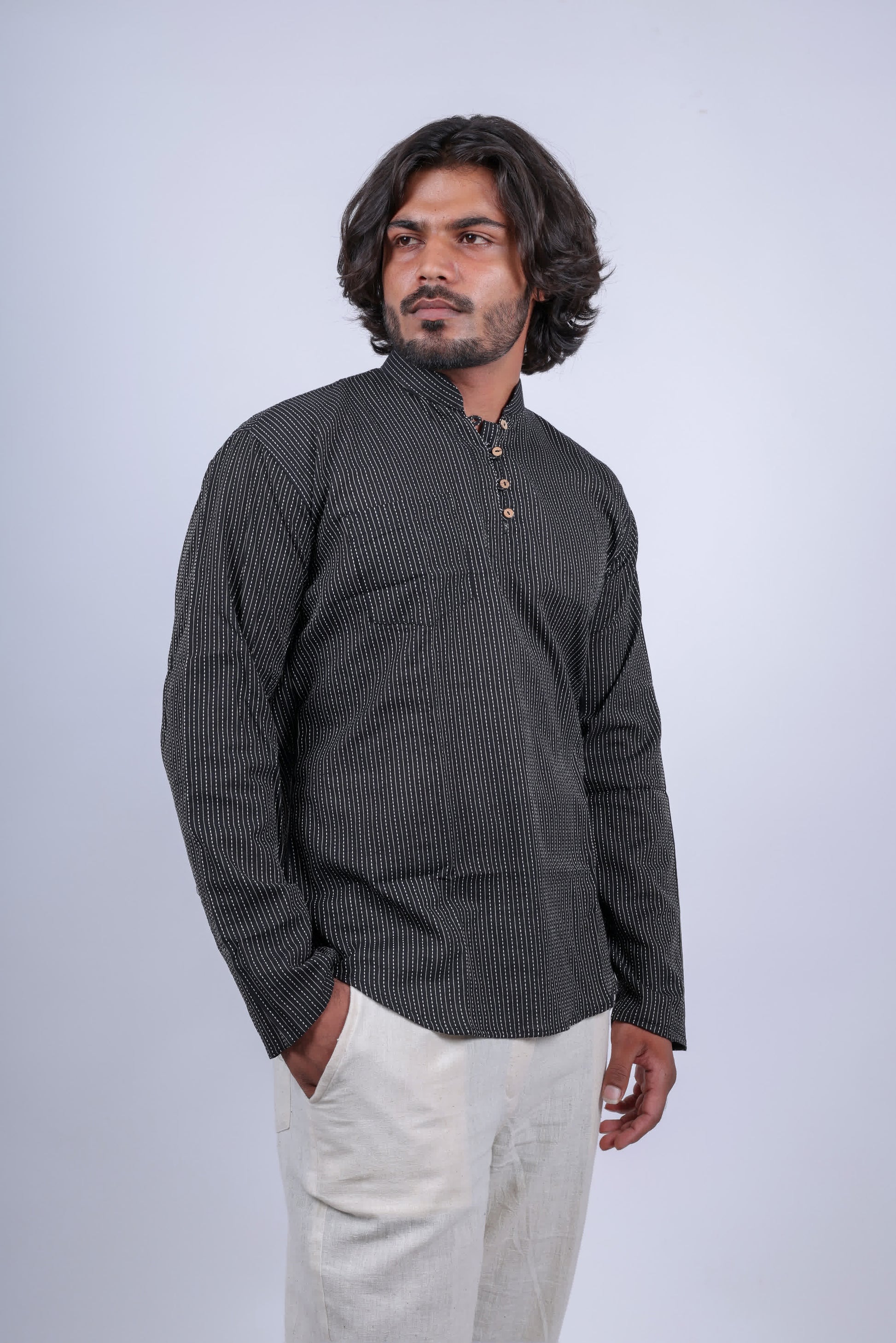 Cotton Kantha Short Full Sleeves Kurta RAKHIYO
