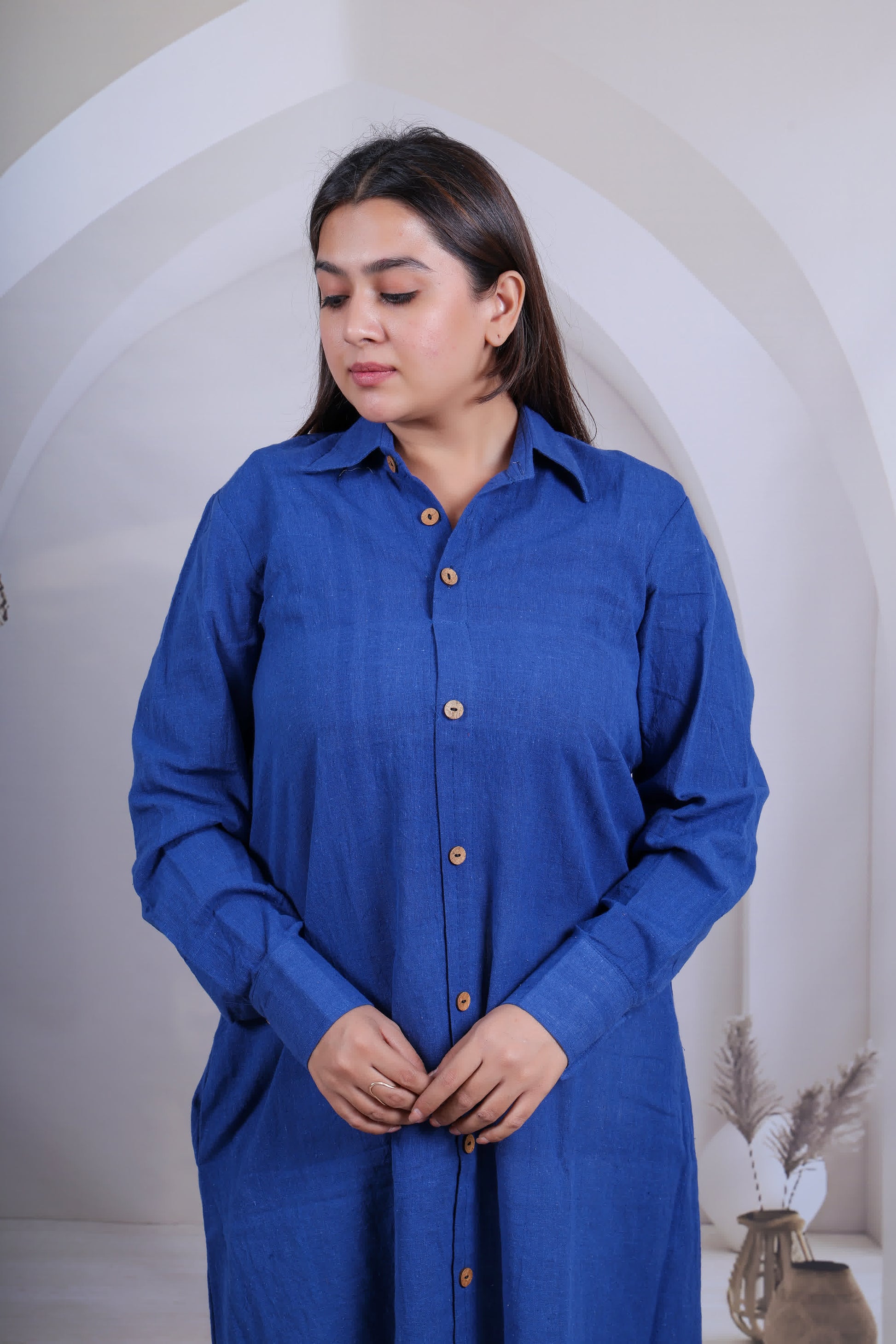 Bella Kala Cotton Indigo A-Line Kurti RAKHIYO