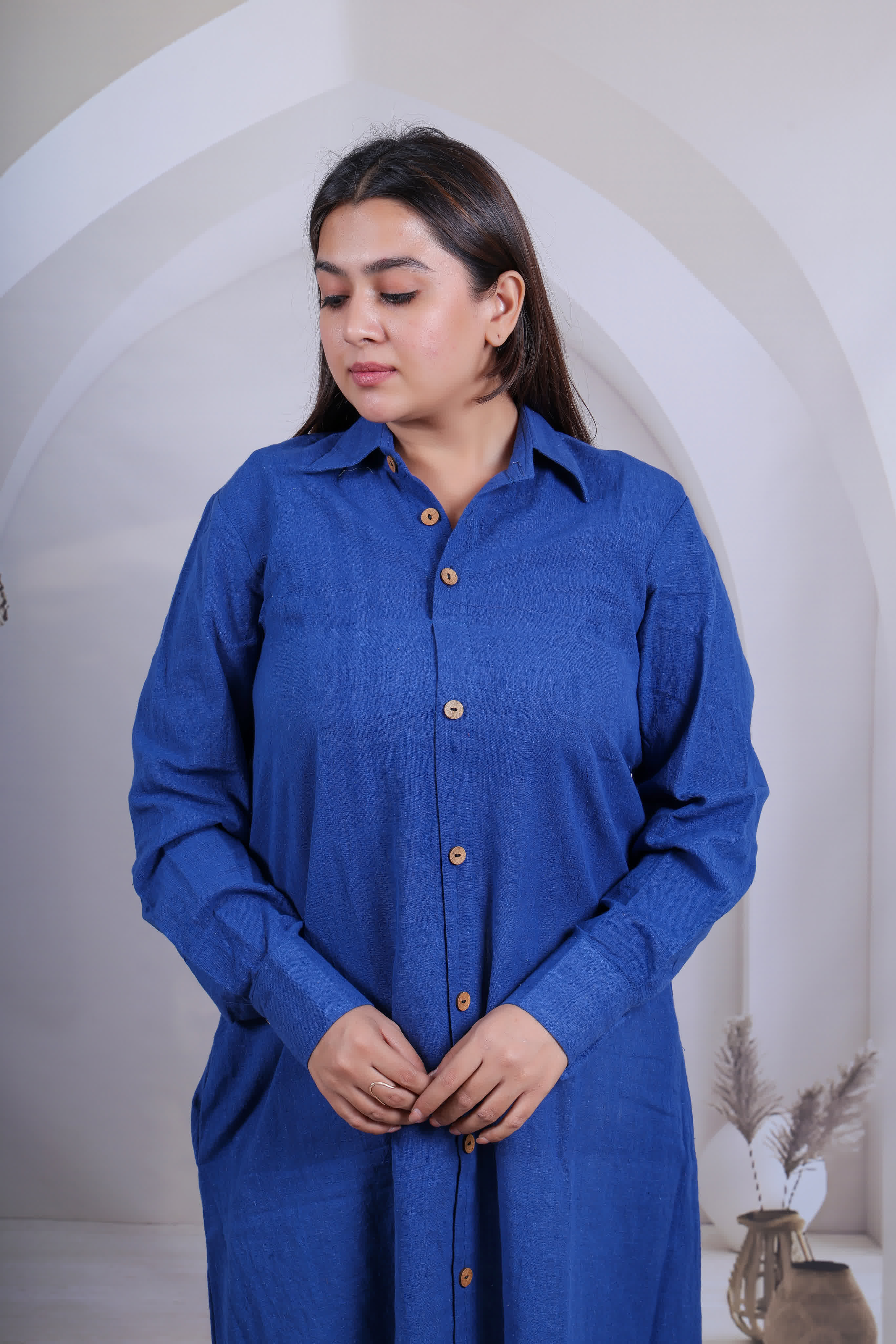 Bella Kala Cotton Indigo A-Line Kurti RAKHIYO