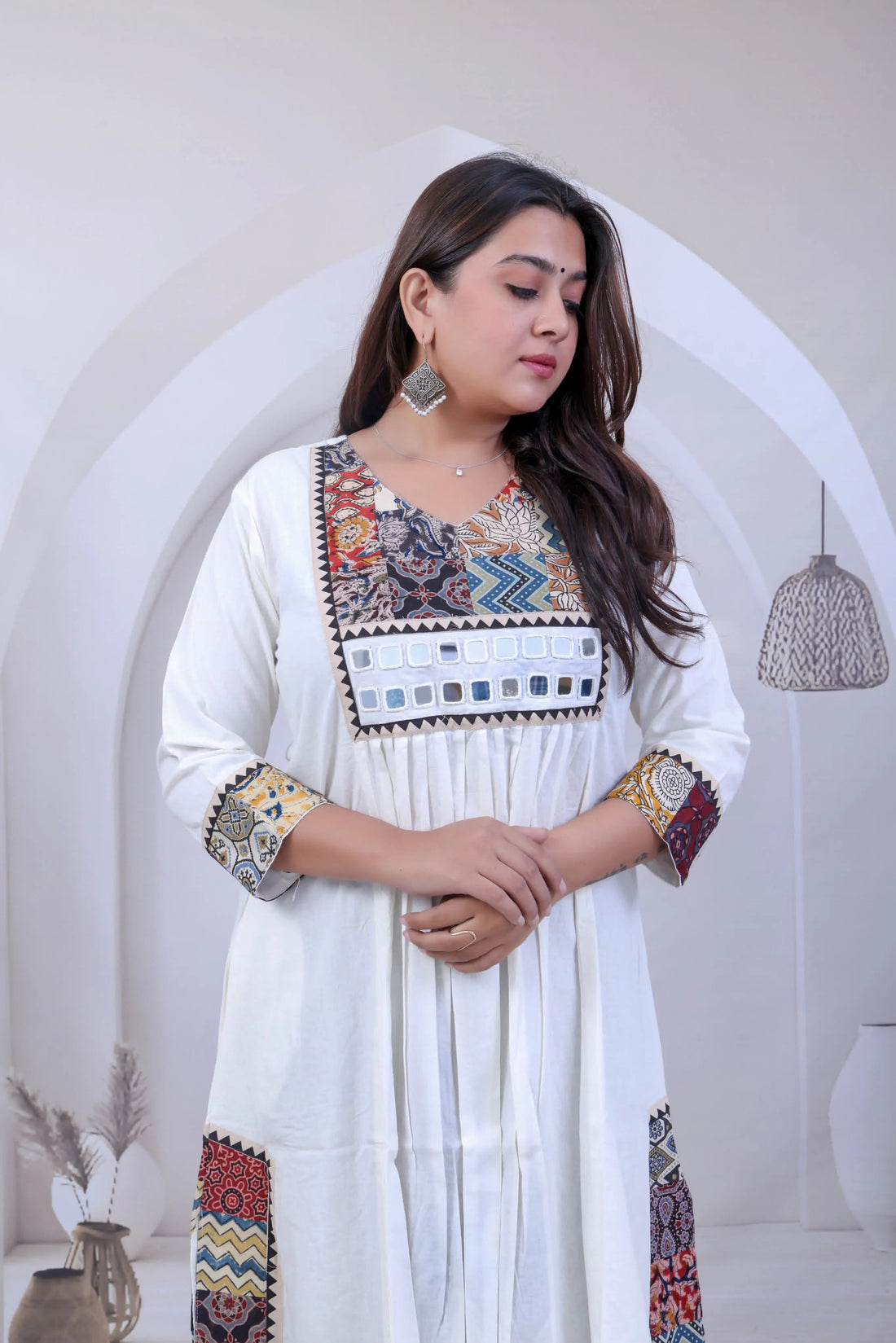 Eshita Ajarakh Multy Mirror Cotton Kurti RAKHIYO