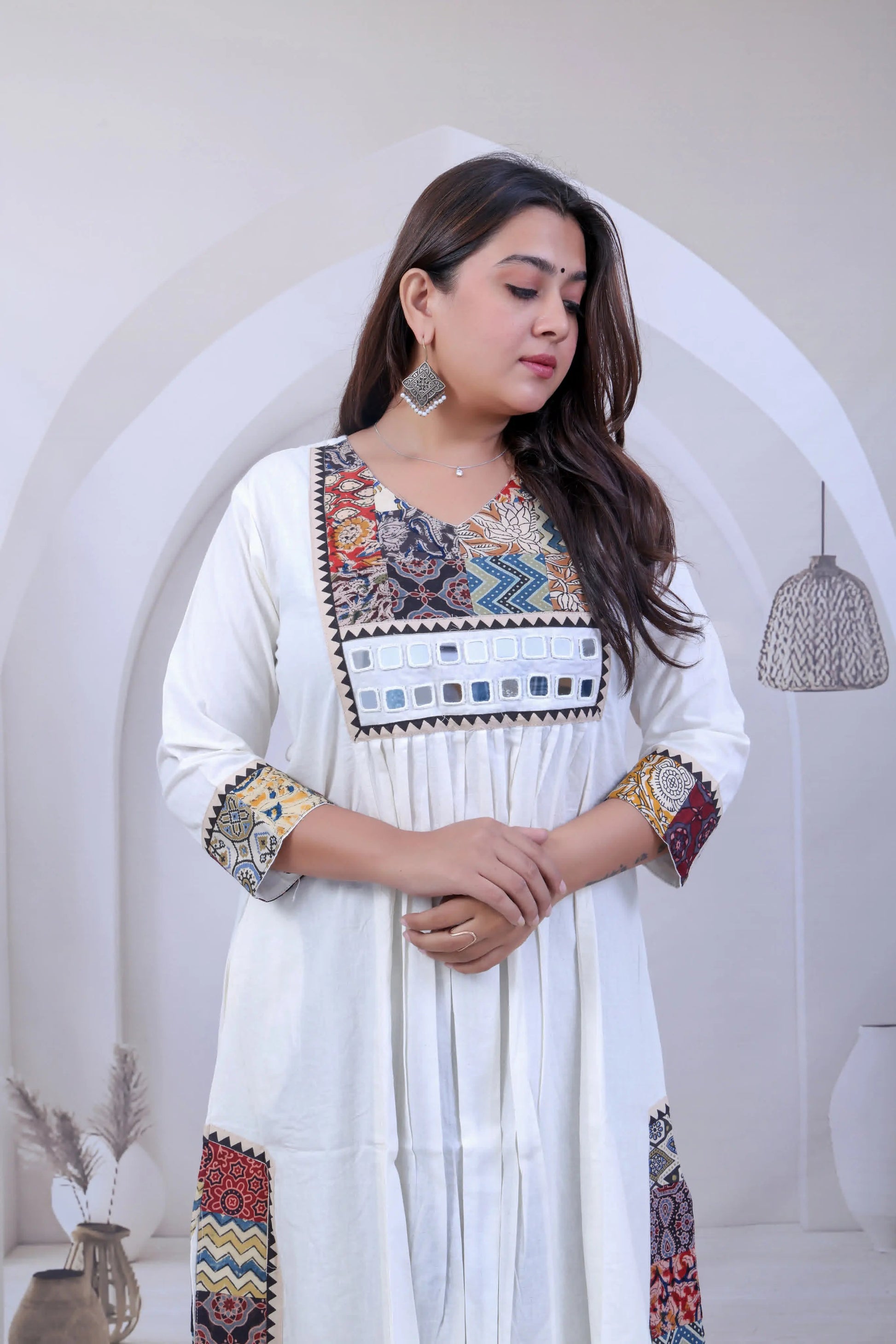 Eshita Ajarakh Multy Mirror Cotton Kurti RAKHIYO