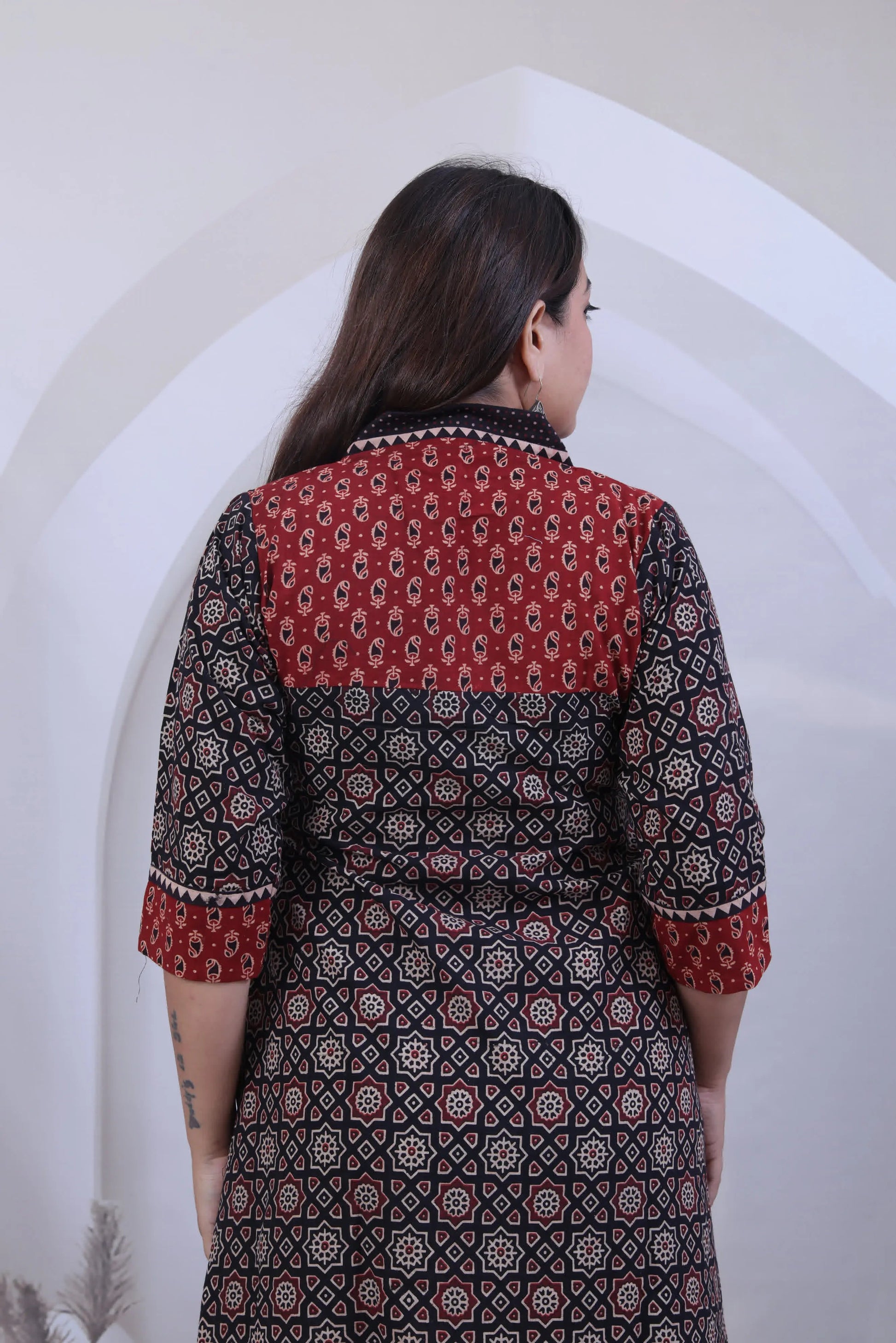 Kasis Ajarakh Cotton One Piece Kurti RAKHIYO