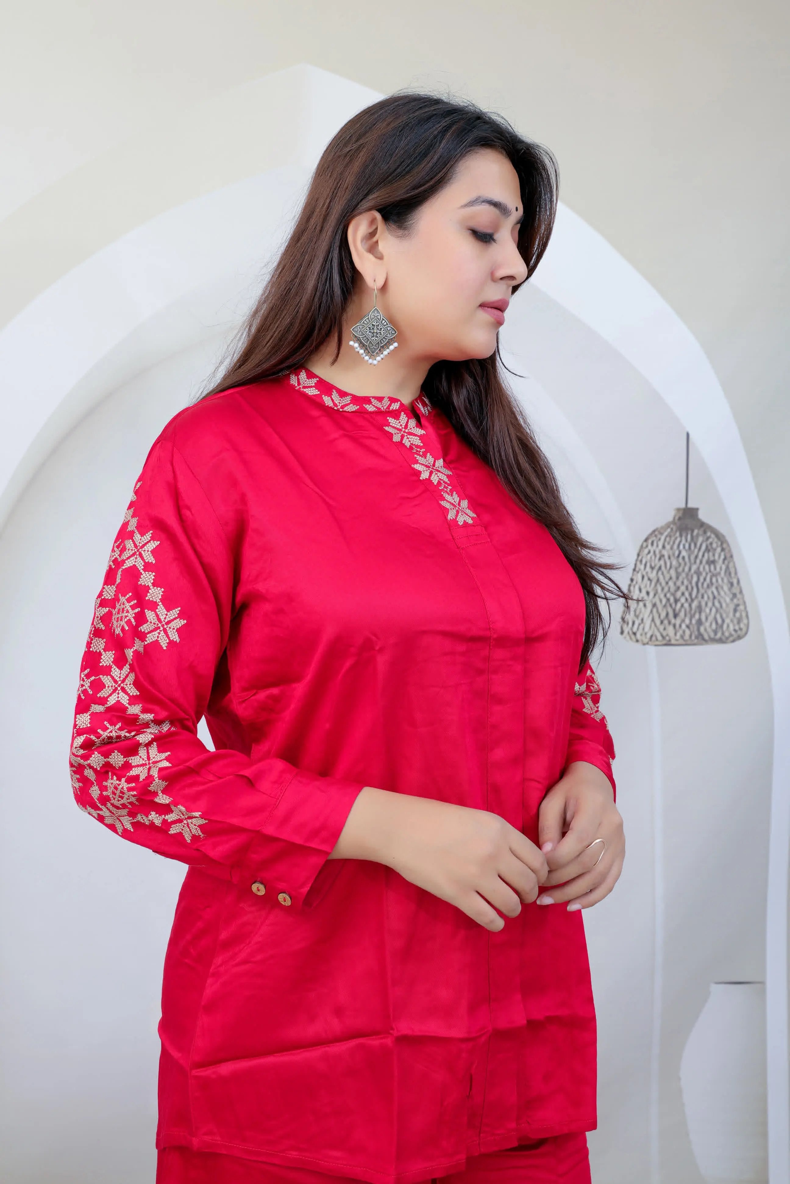 Drishti Embroidered Soft Muslin Co-ord set RAKHIYO