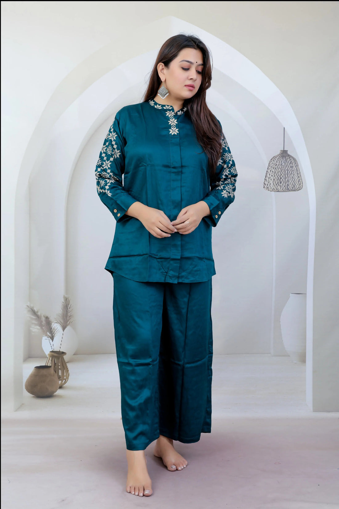Drishti Embroidered Soft Muslin Co-ord set RAKHIYO