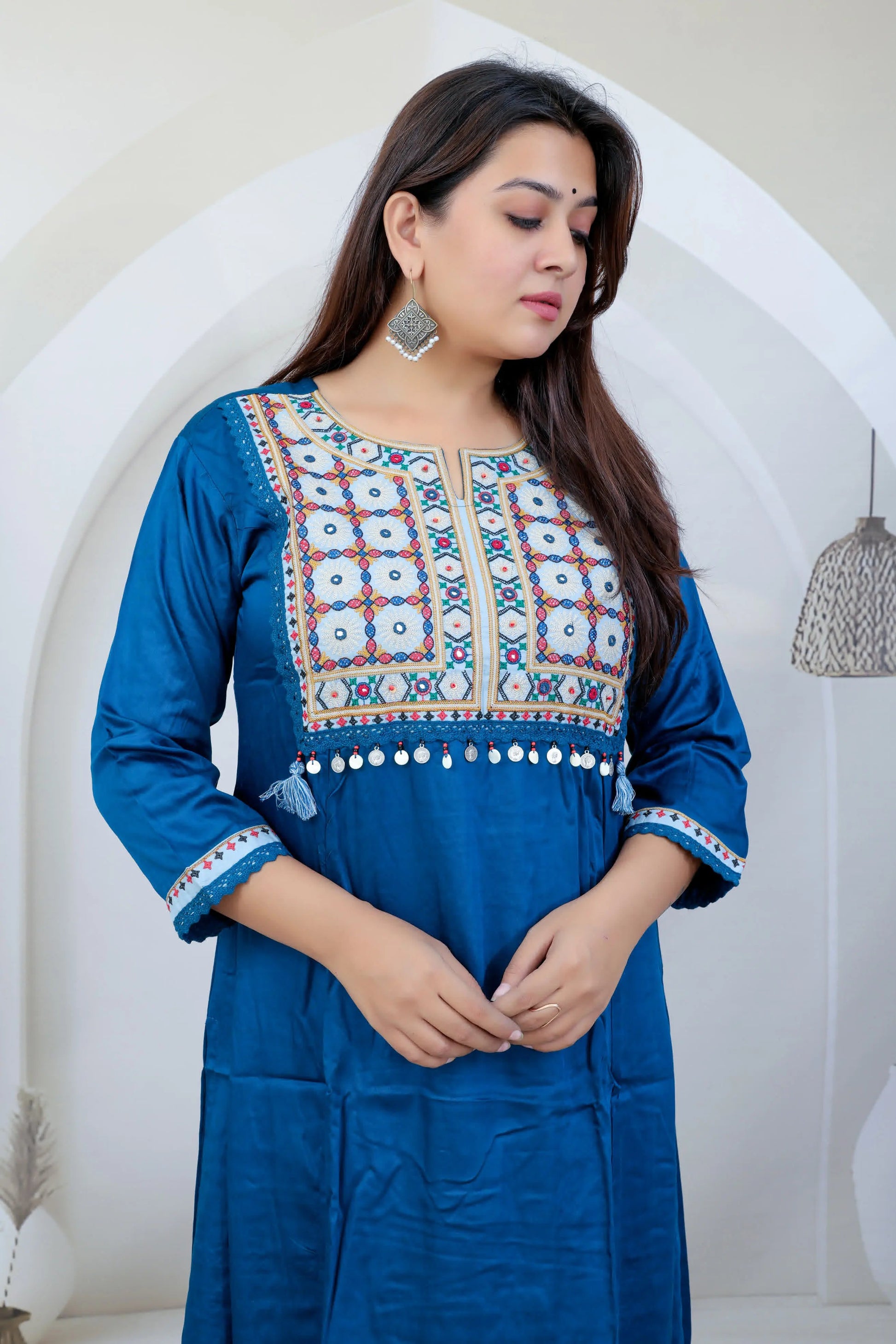 Ravya Soft Muslin Cotton Kutch Embroidered Kurti Set RAKHIYO