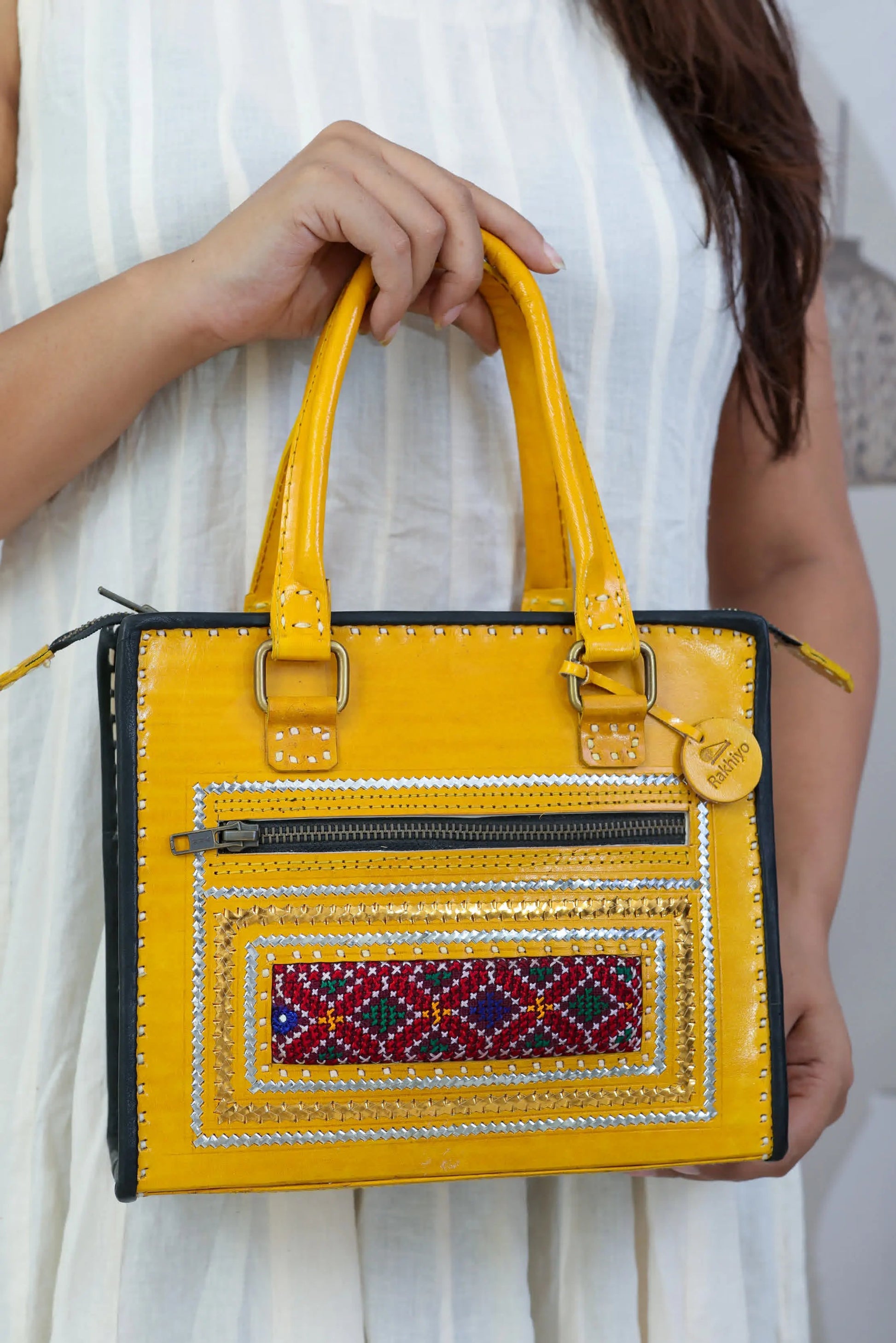 Yellow Kutchhi Chokor - The Handbag/Slingbag RAKHIYO