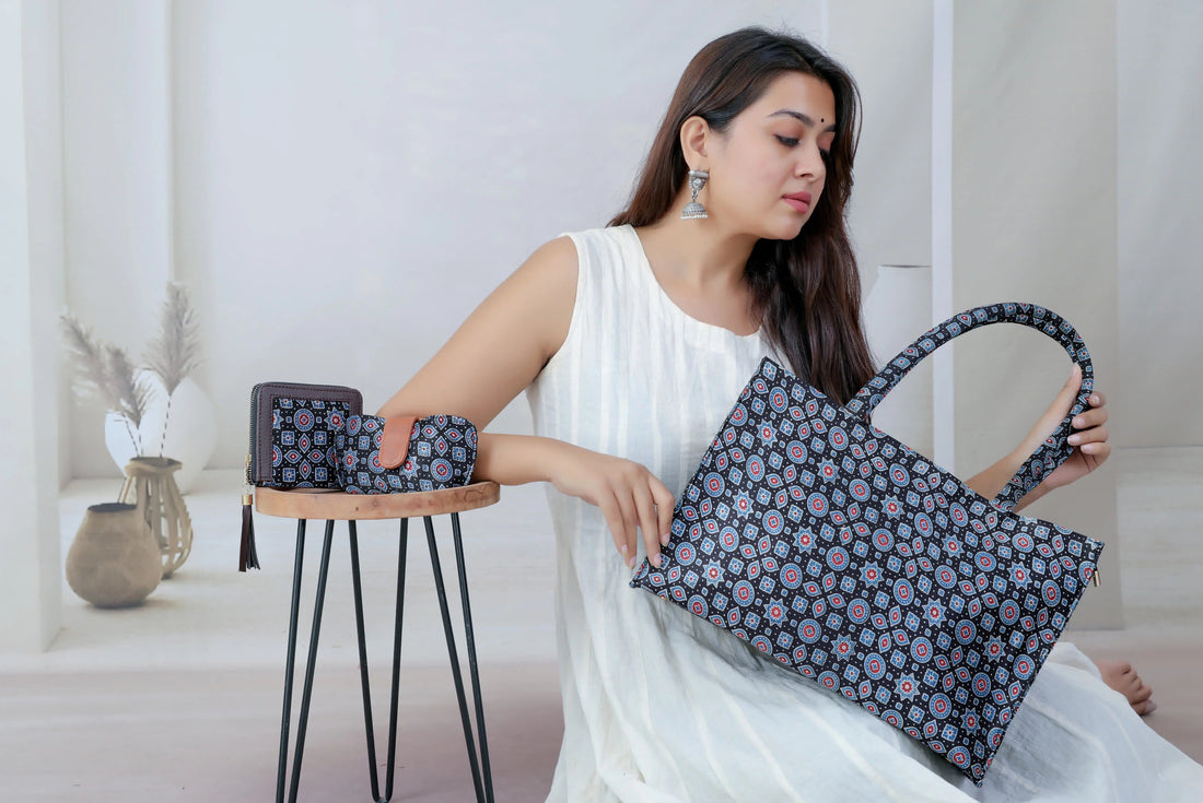 Ajarakh Tote 3 Piece Combo RAKHIYO
