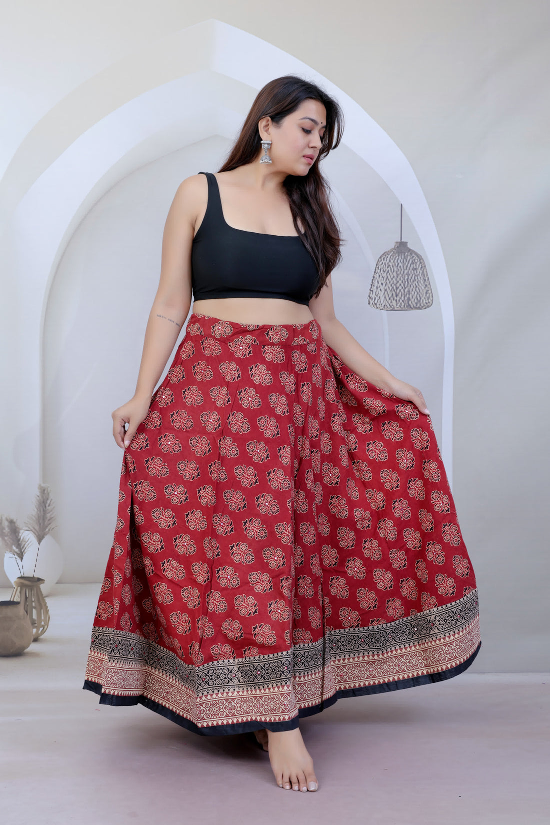 Ajarakh Mirror Cotton skirts RAKHIYO