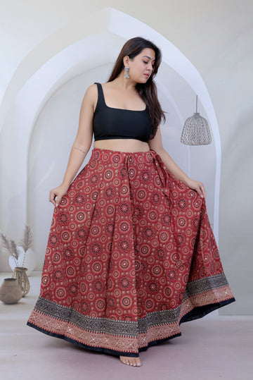 Ajarakh Mirror Cotton skirts RAKHIYO