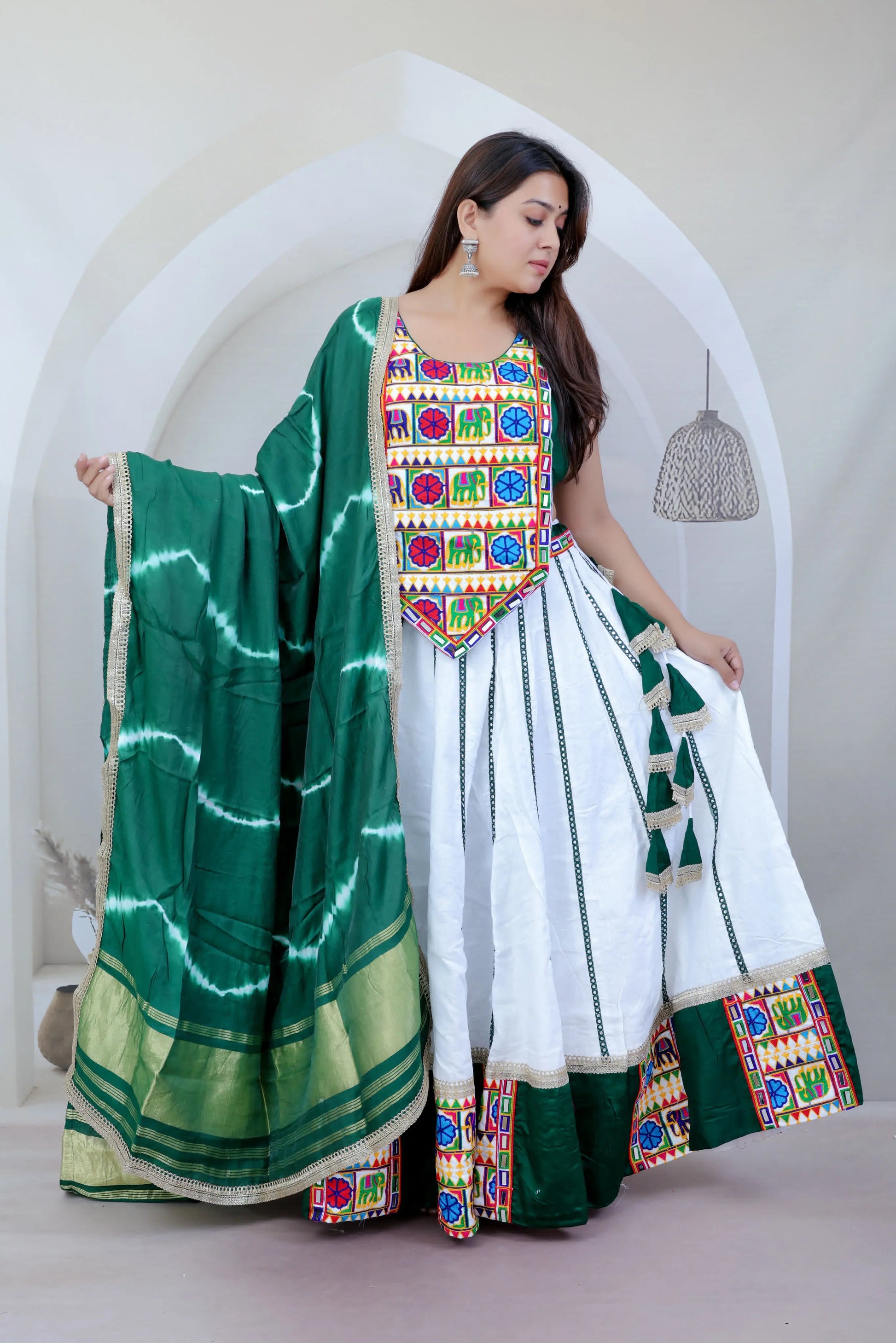 Aaryanya Sibori Embroidered Soft Cotton Chaniyacholi RAKHIYO