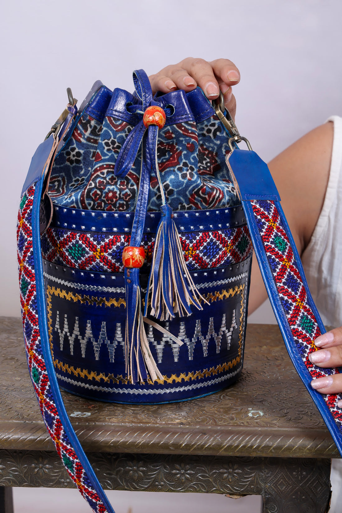 Blue Ajarakh Jat - The Potli Bag RAKHIYO