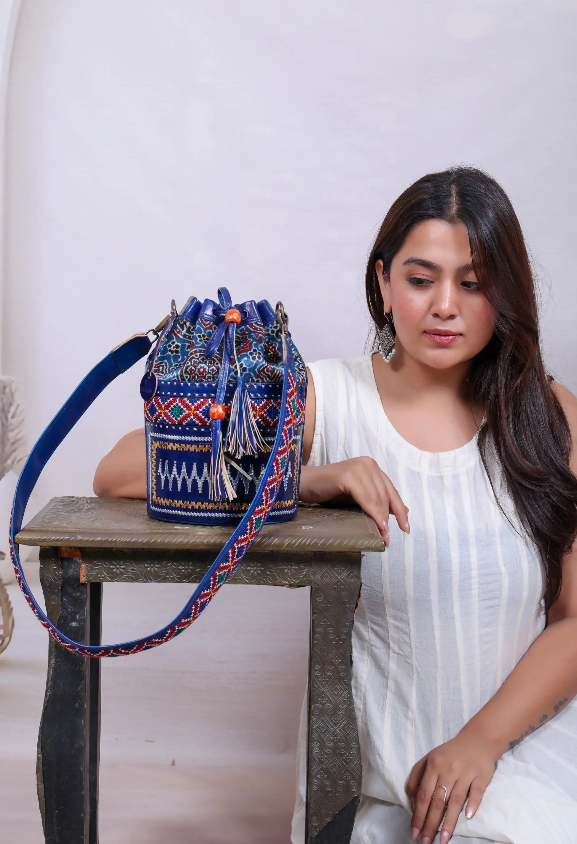 Blue Ajarakh Jat - The Potli Bag RAKHIYO