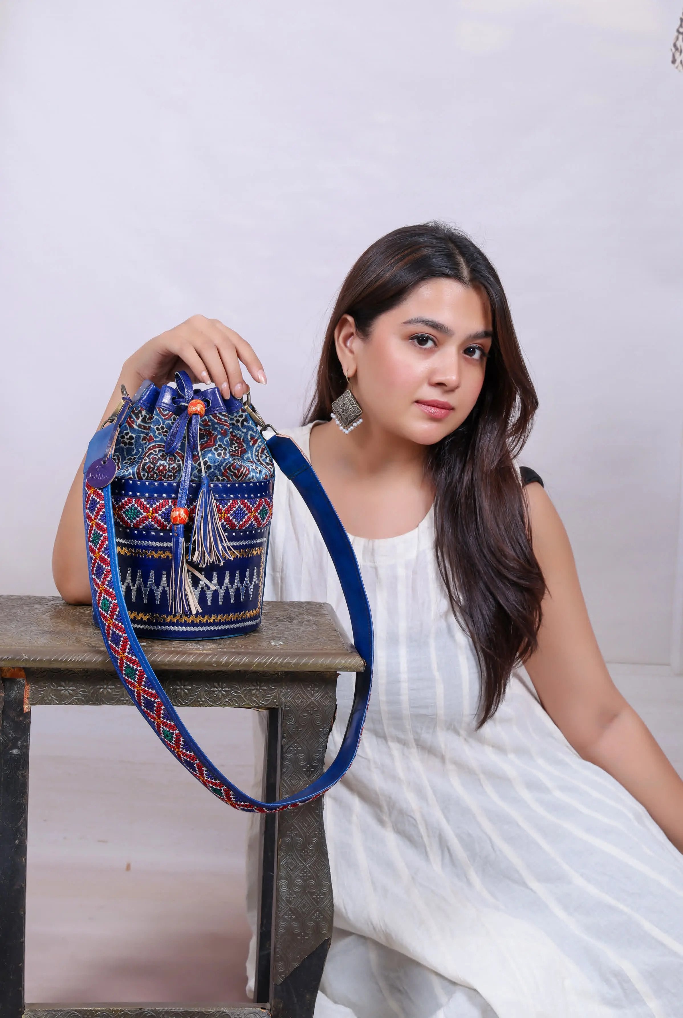 Blue Ajarakh Jat - The Potli Bag RAKHIYO