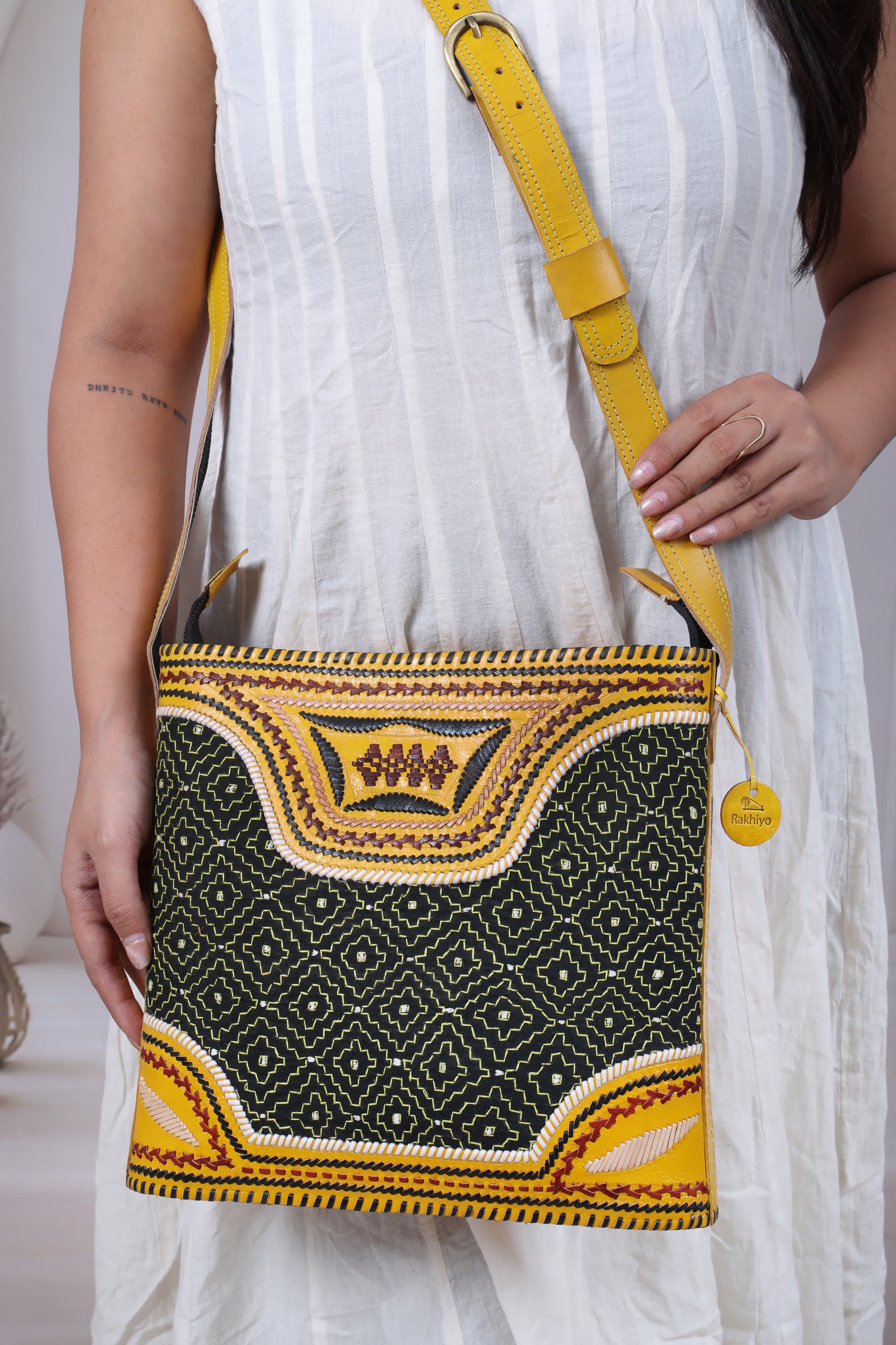 Yellow Kambhiro - The Sling/Shoulder Bag RAKHIYO