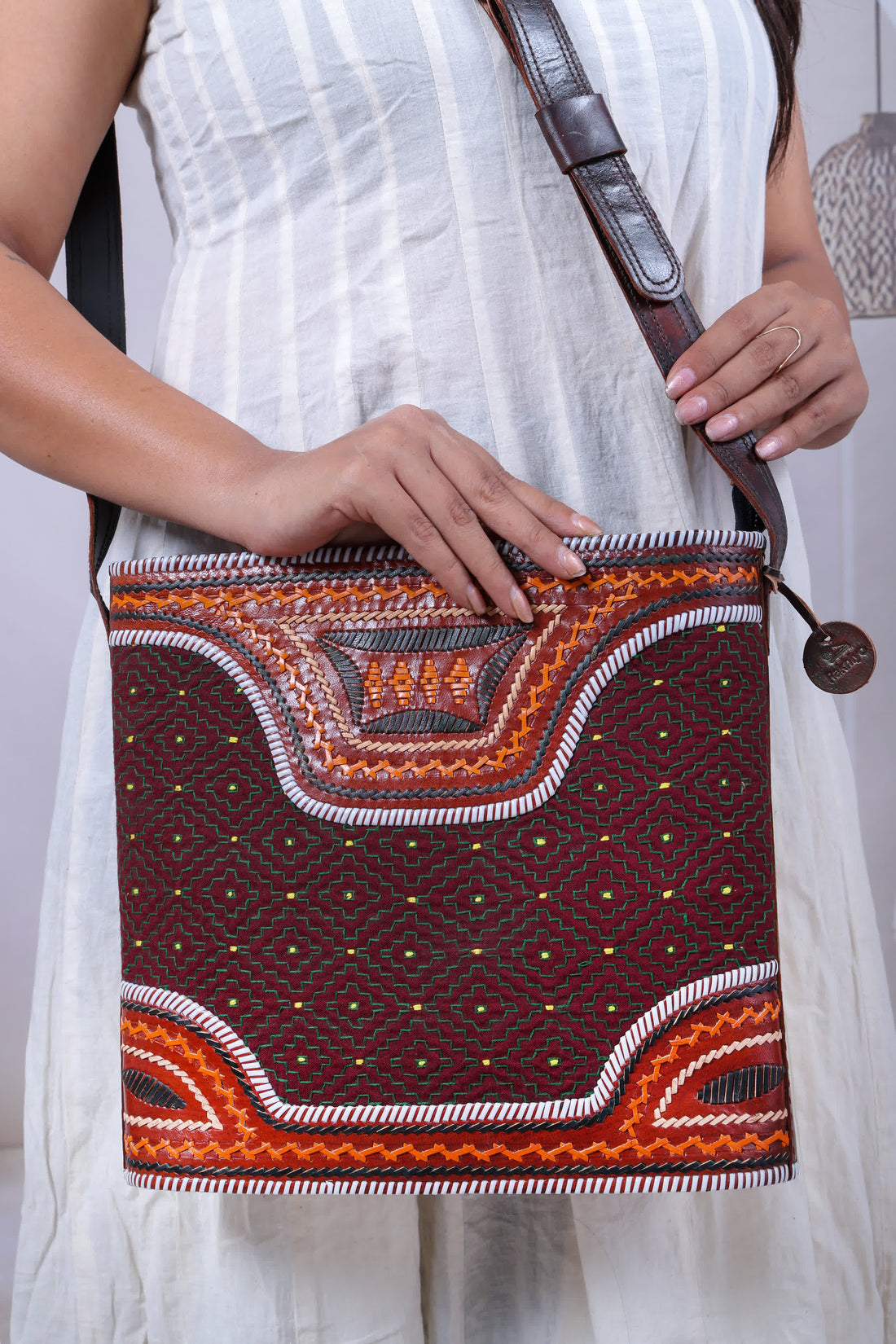 Brown Kambhiro - The Sling/Shoulder Bag RAKHIYO