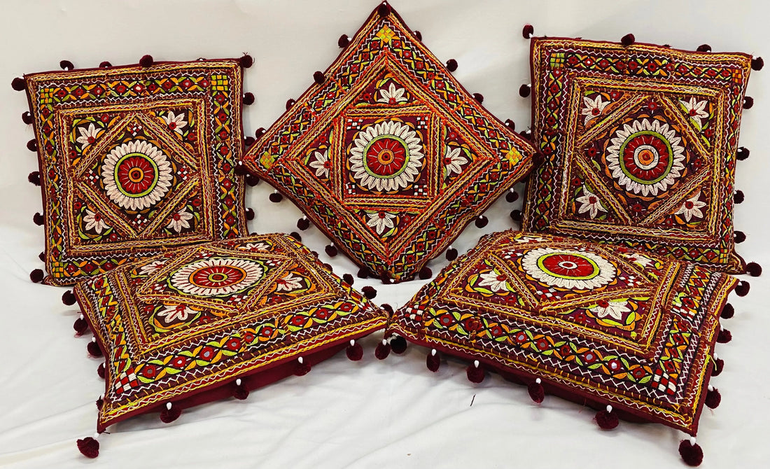 Kutchhi Pako Handwork Cushion Cover RAKHIYO