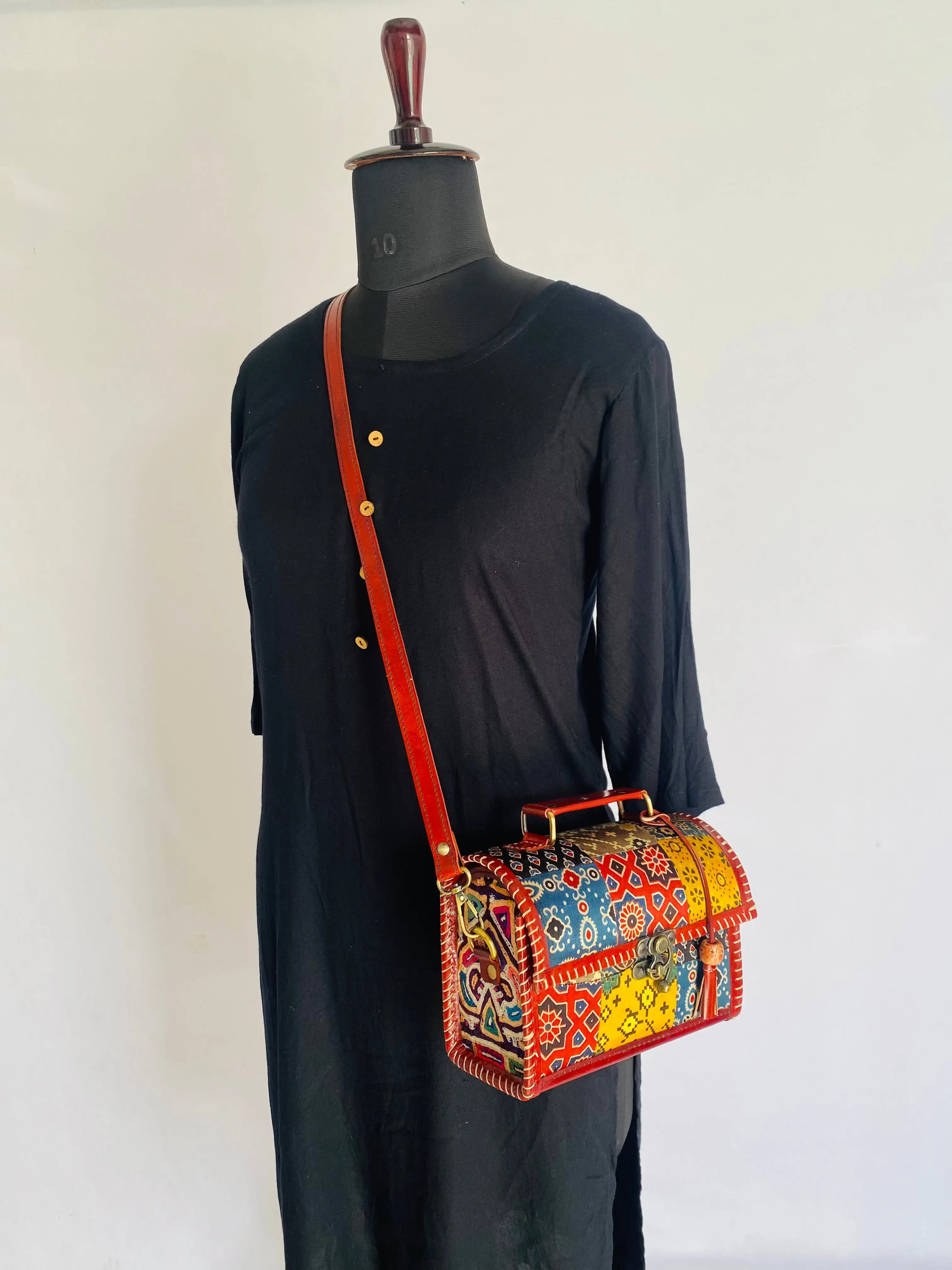 Ajarakh Patchwork- The Sling RAKHIYO