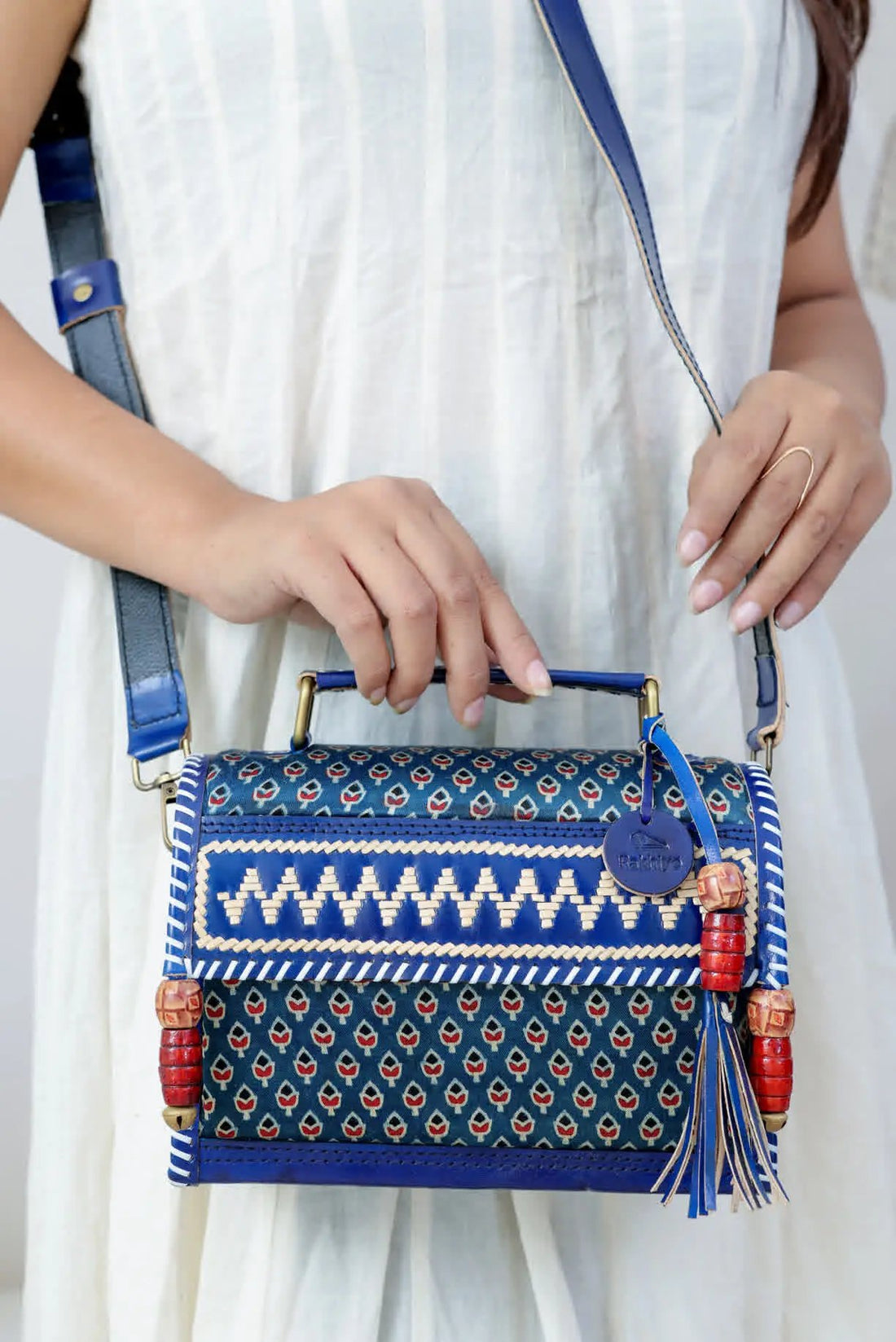 Blue Ajarakh Hut - The Sling RAKHIYO