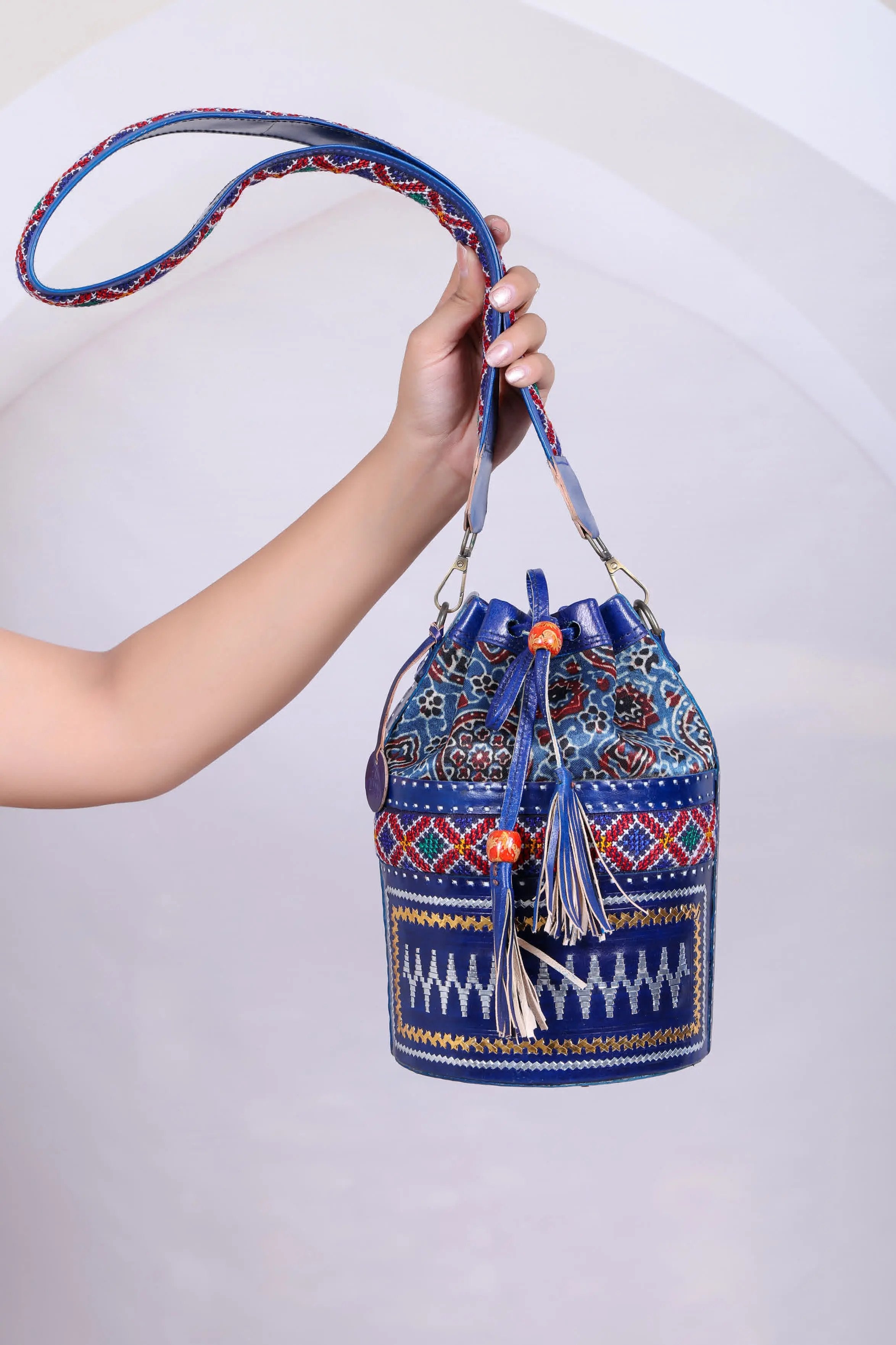 Blue Ajarakh Jat - The Potli Bag RAKHIYO