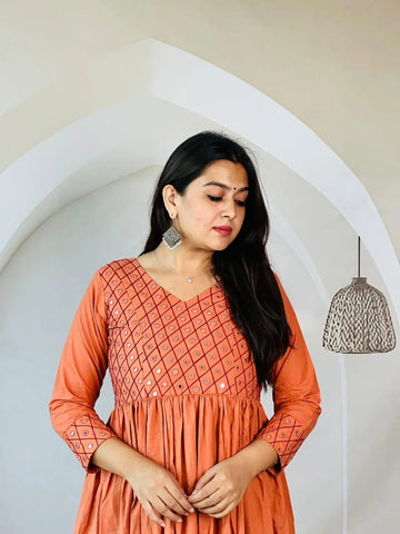 Kriti Plain Real Mirror One Piece Kurti RAKHIYO